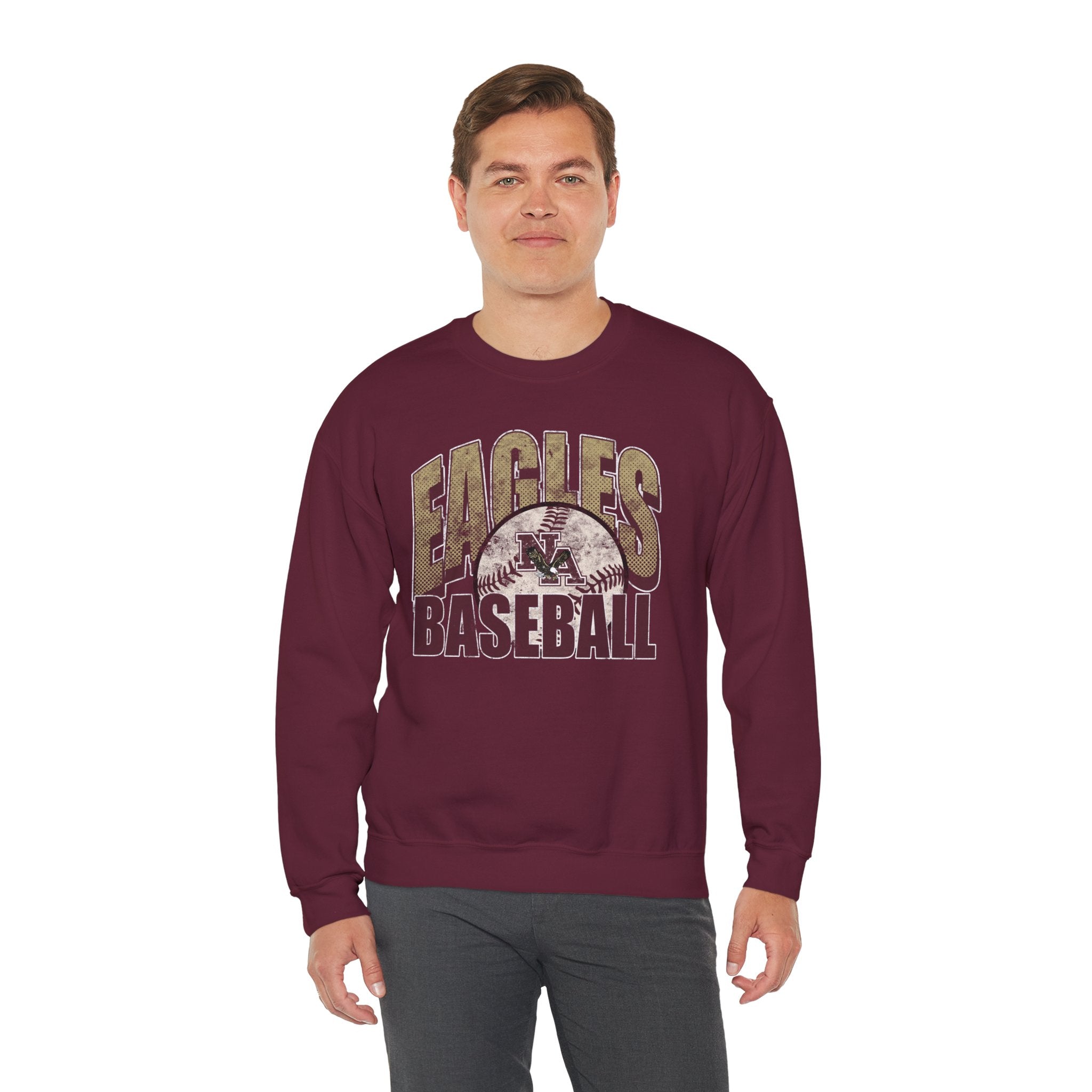 Adult Unisex New Albany Eagles Distressed Dugout Graphic Sweatshirt
