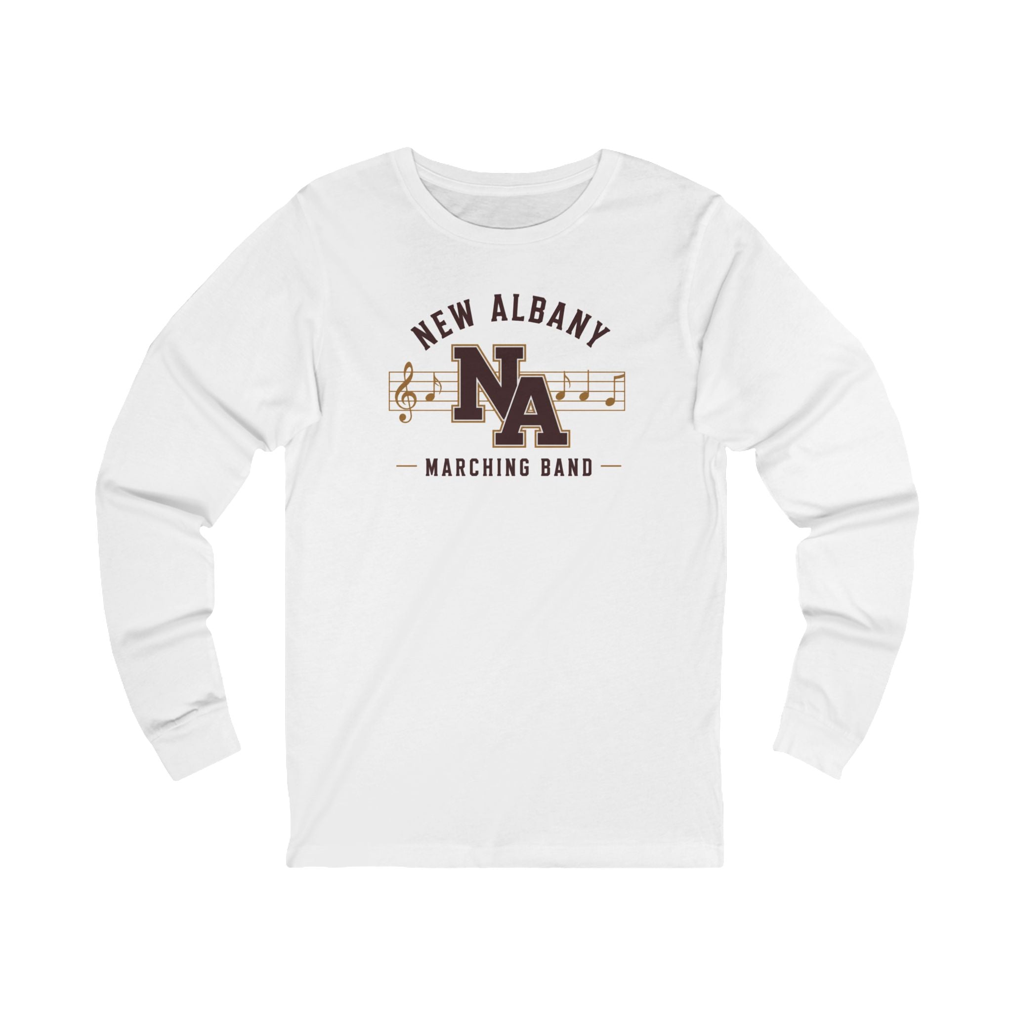 Adult Unisex New Albany Marching Melodies Graphic Long Sleeve Bella + Canvas Soft Tee