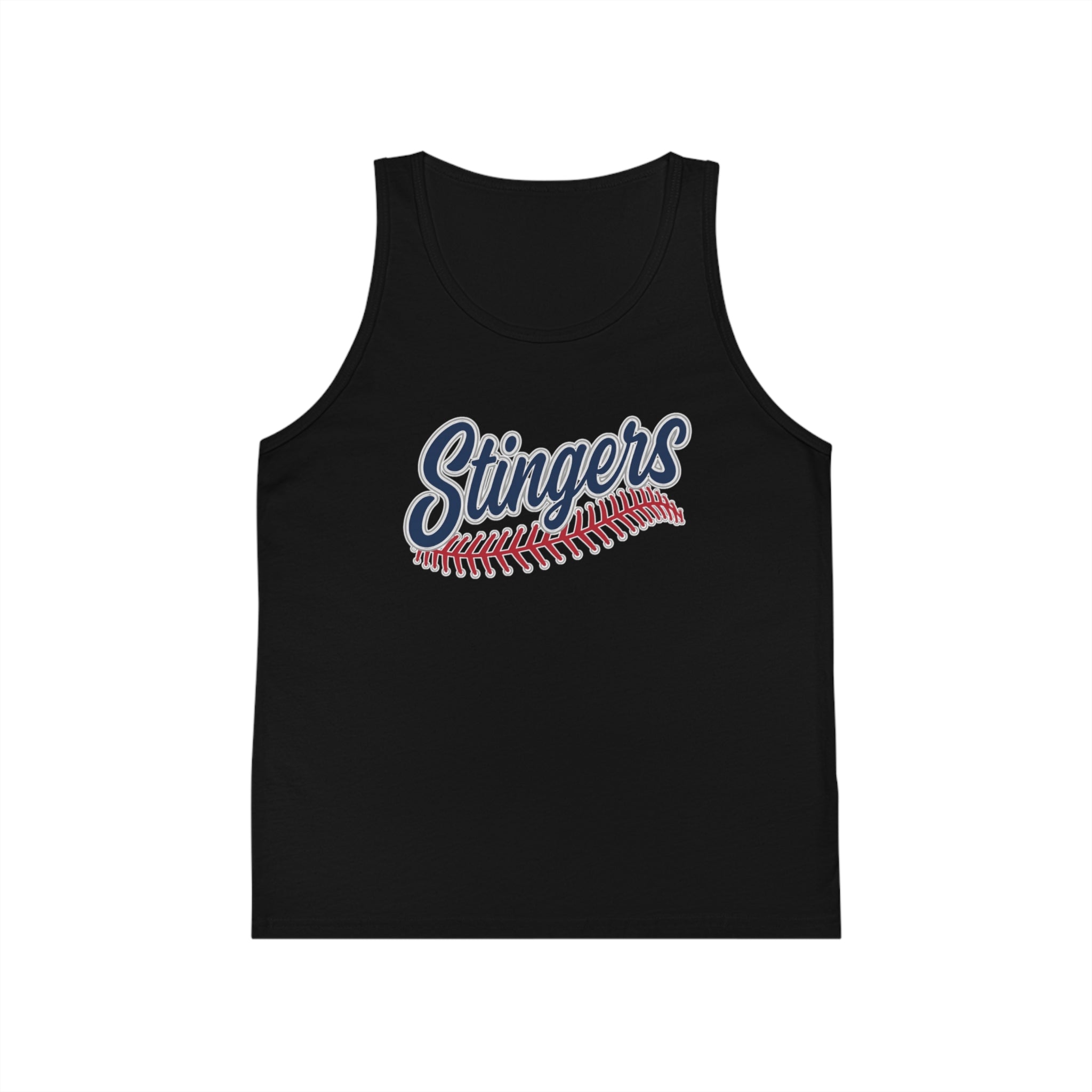 Youth Stingers Softball Stitches Graphic Bella + Canvas Tank