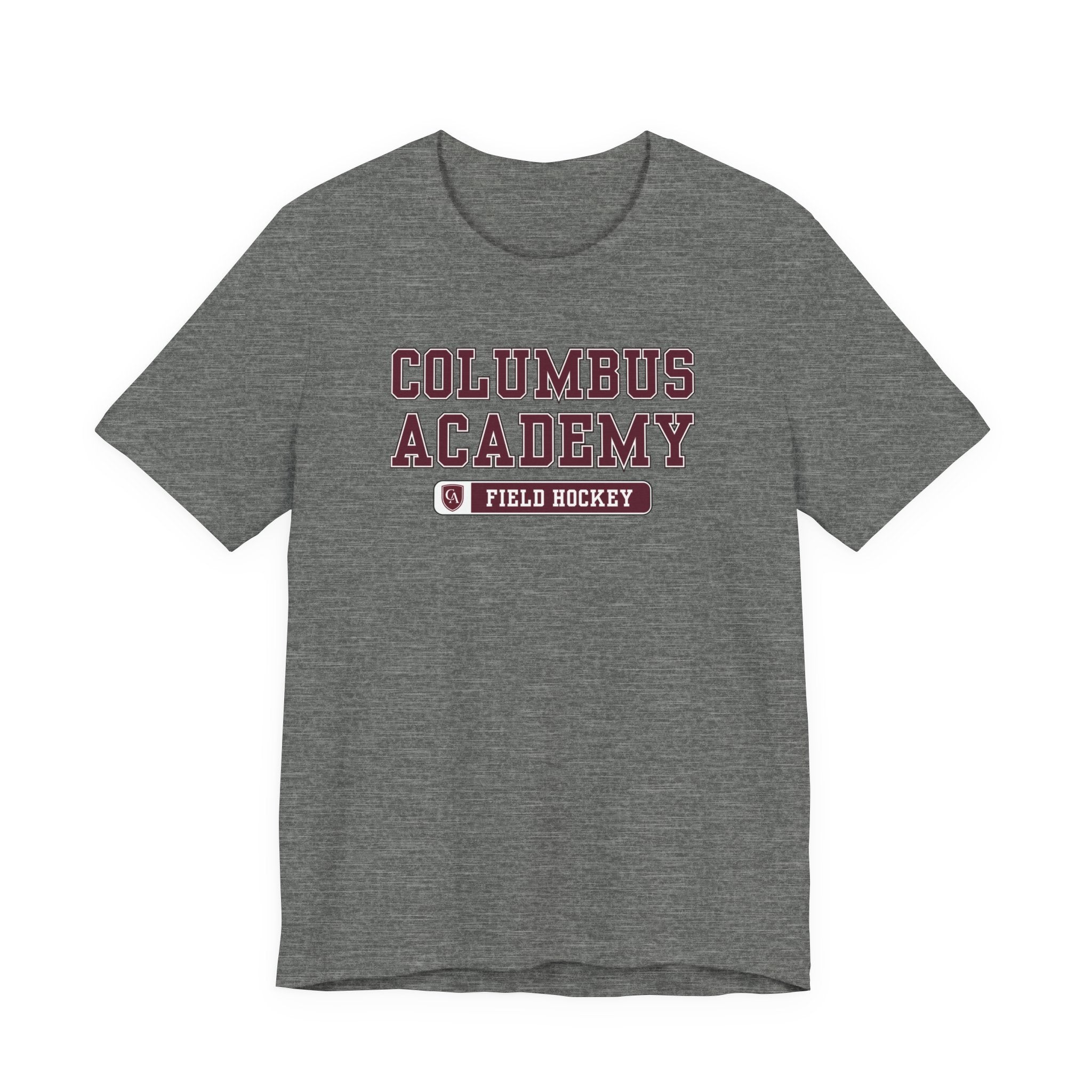 Adult Unisex Columbus Academy Field Hockey Graphic Short Sleeve Bella + Canvas Soft Tee