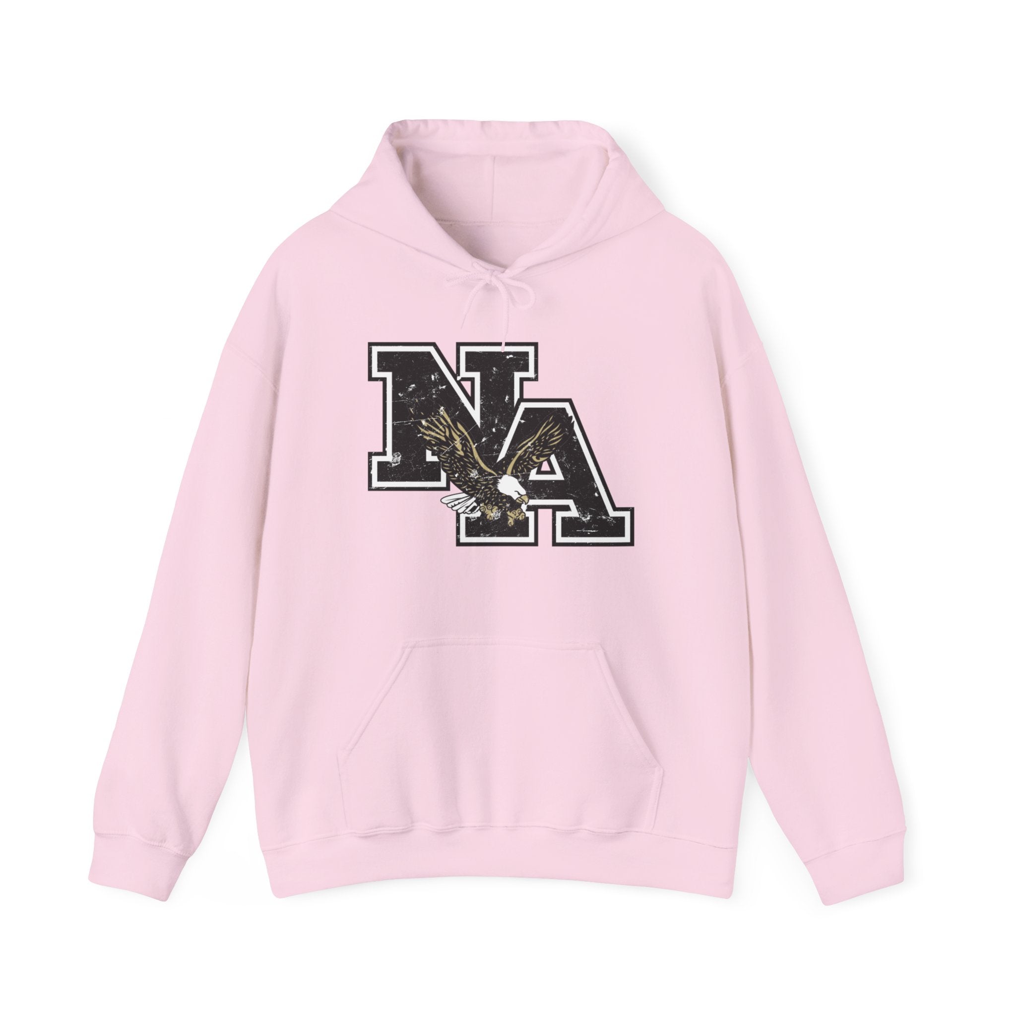 Adult Unisex Vintage Distressed Logo Graphic Hoodie - Pink October