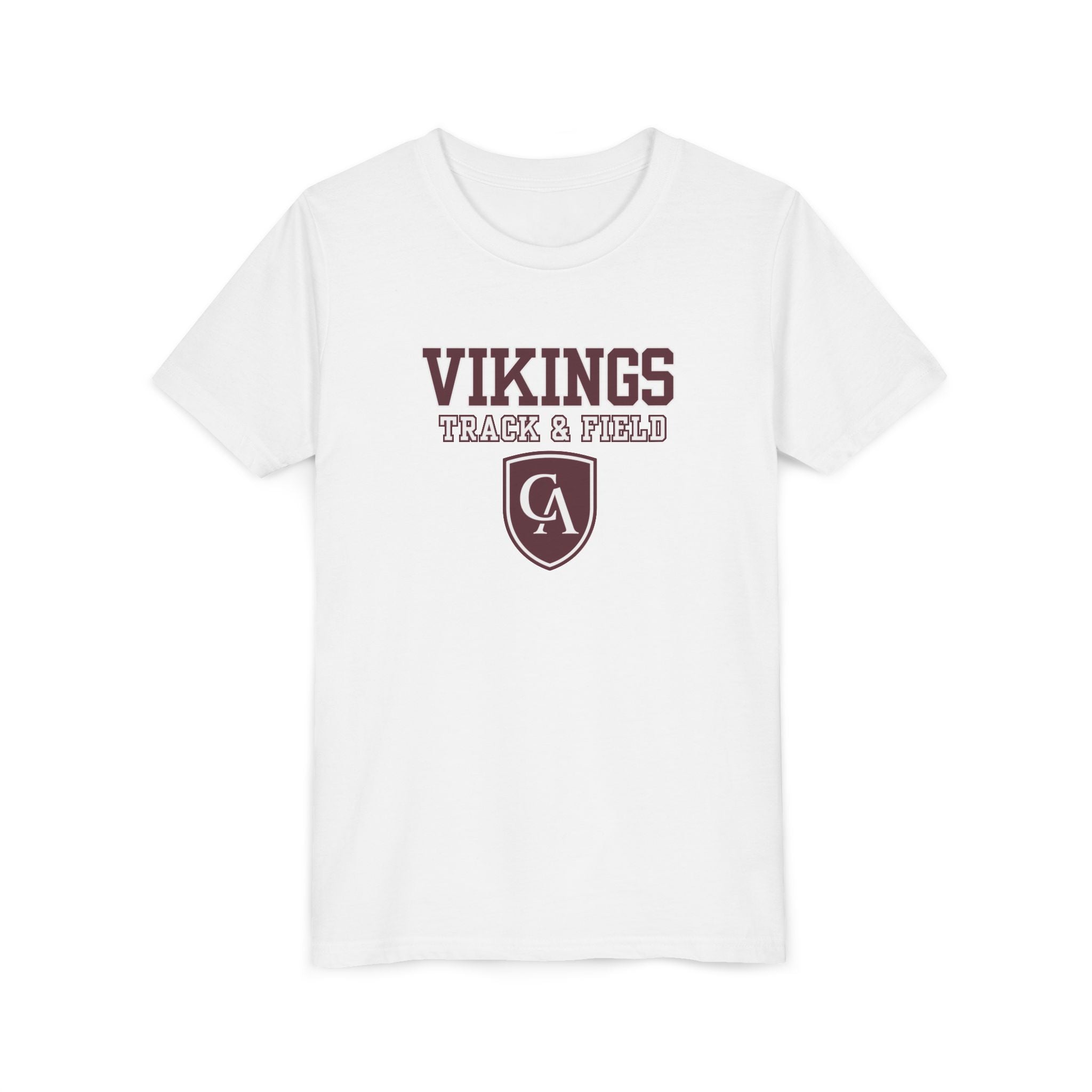 Youth Columbus Academy Vikings Track & Field Graphic Short Sleeve Bella + Canvas Soft Tee