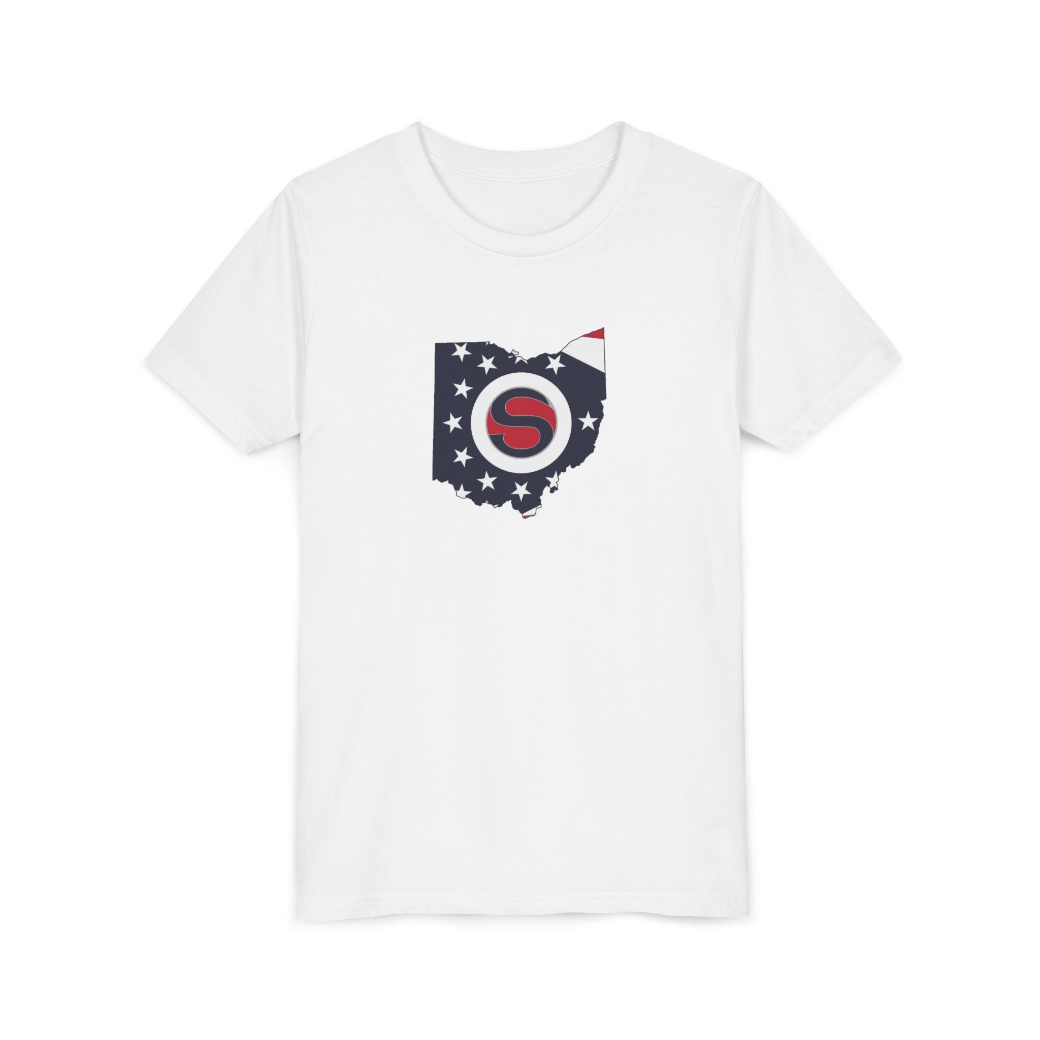 Youth Stingers Softball State Logo Graphic Short Sleeve Bella + Canvas Soft Tee