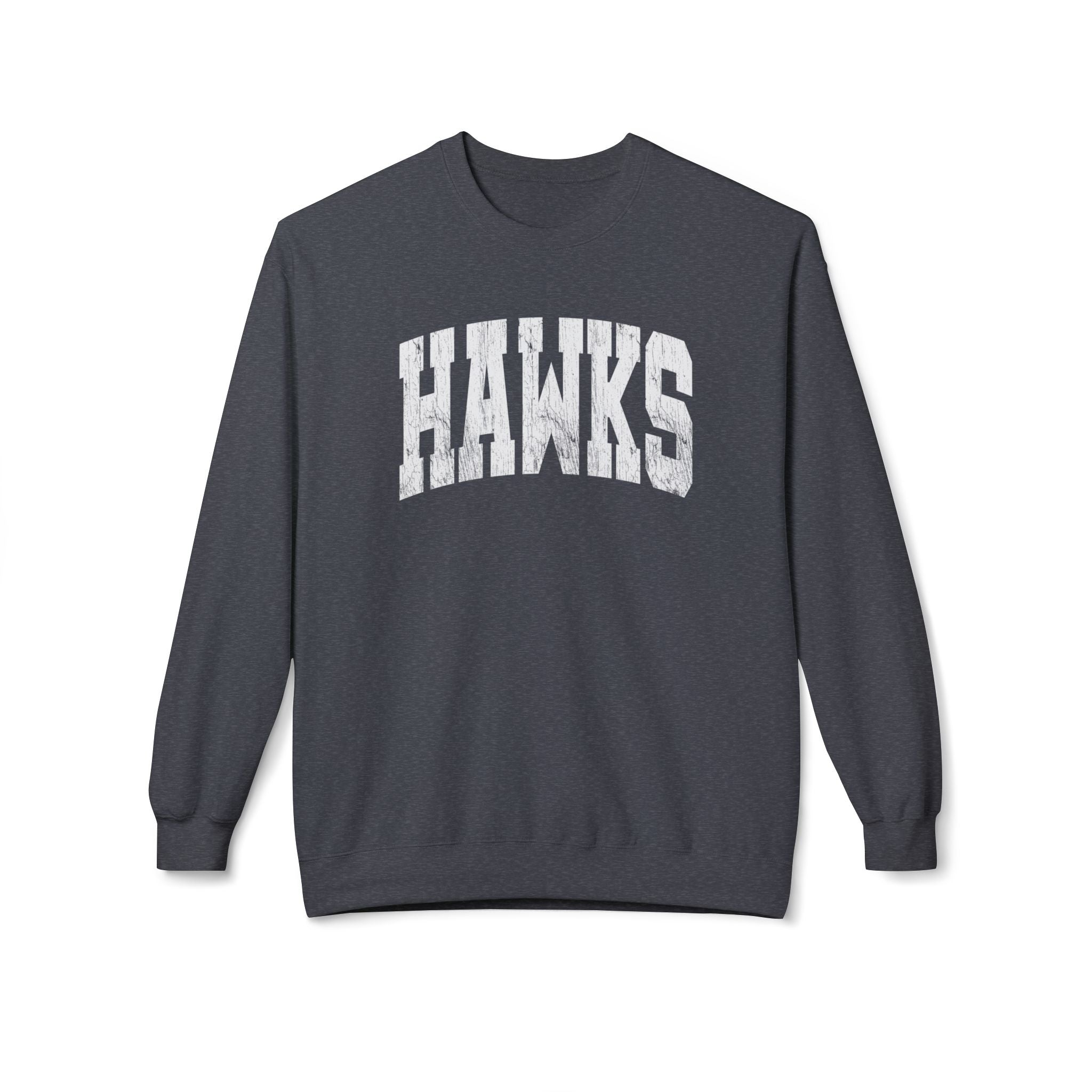 Adult Unisex Westerville Central Distressed Oversized Hawks Graphic Soft Style Sweatshirt