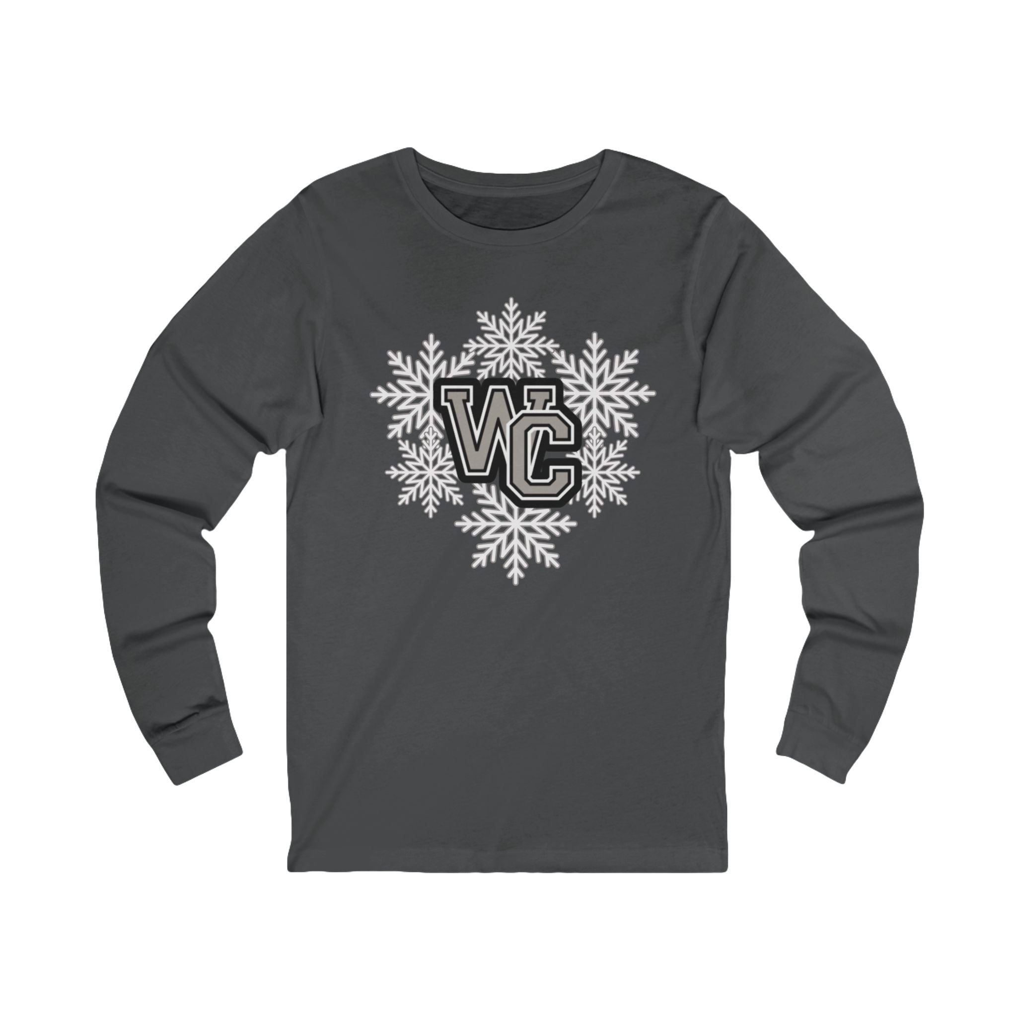 Adult Unisex Westerville Central Spirited Snowflake Graphic Long Sleeve Soft Tee