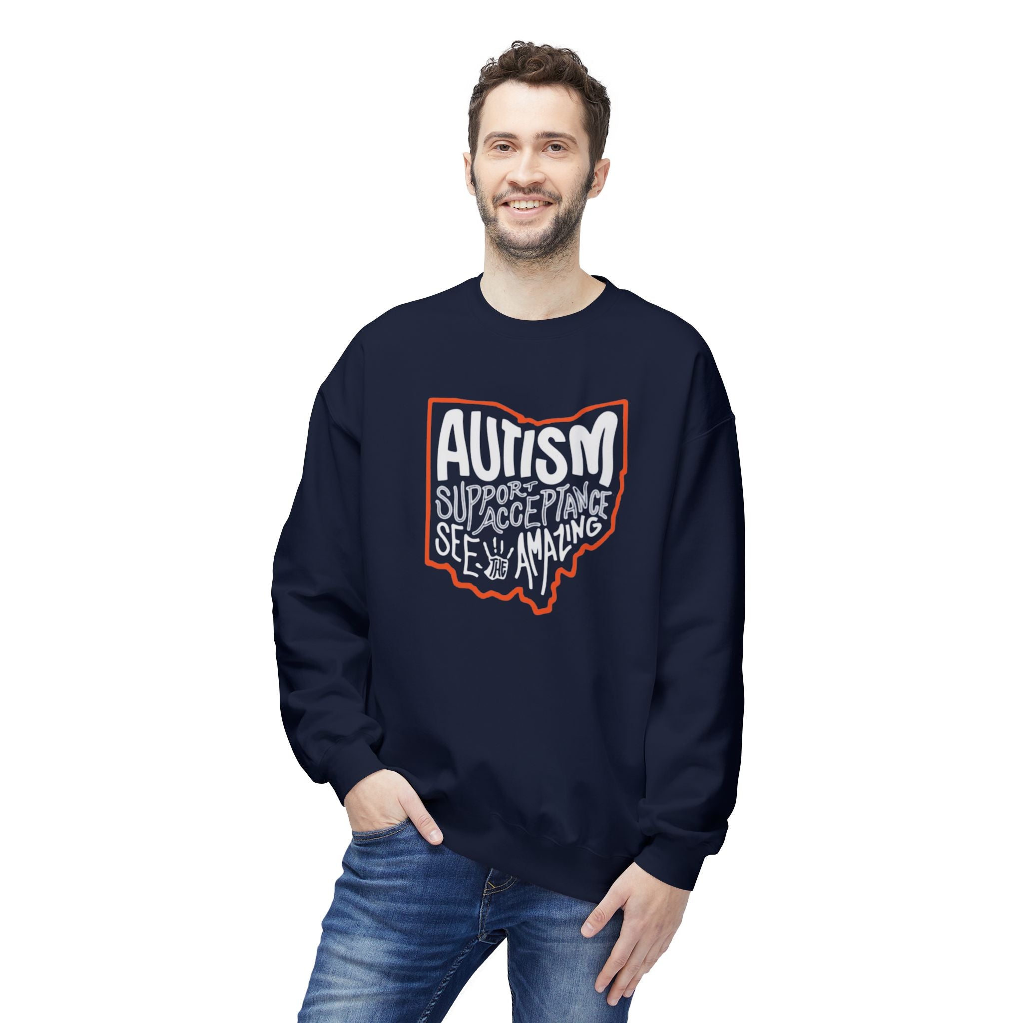 Adult Unisex Autism See The Amazing Graphic Soft Style Sweatshirt