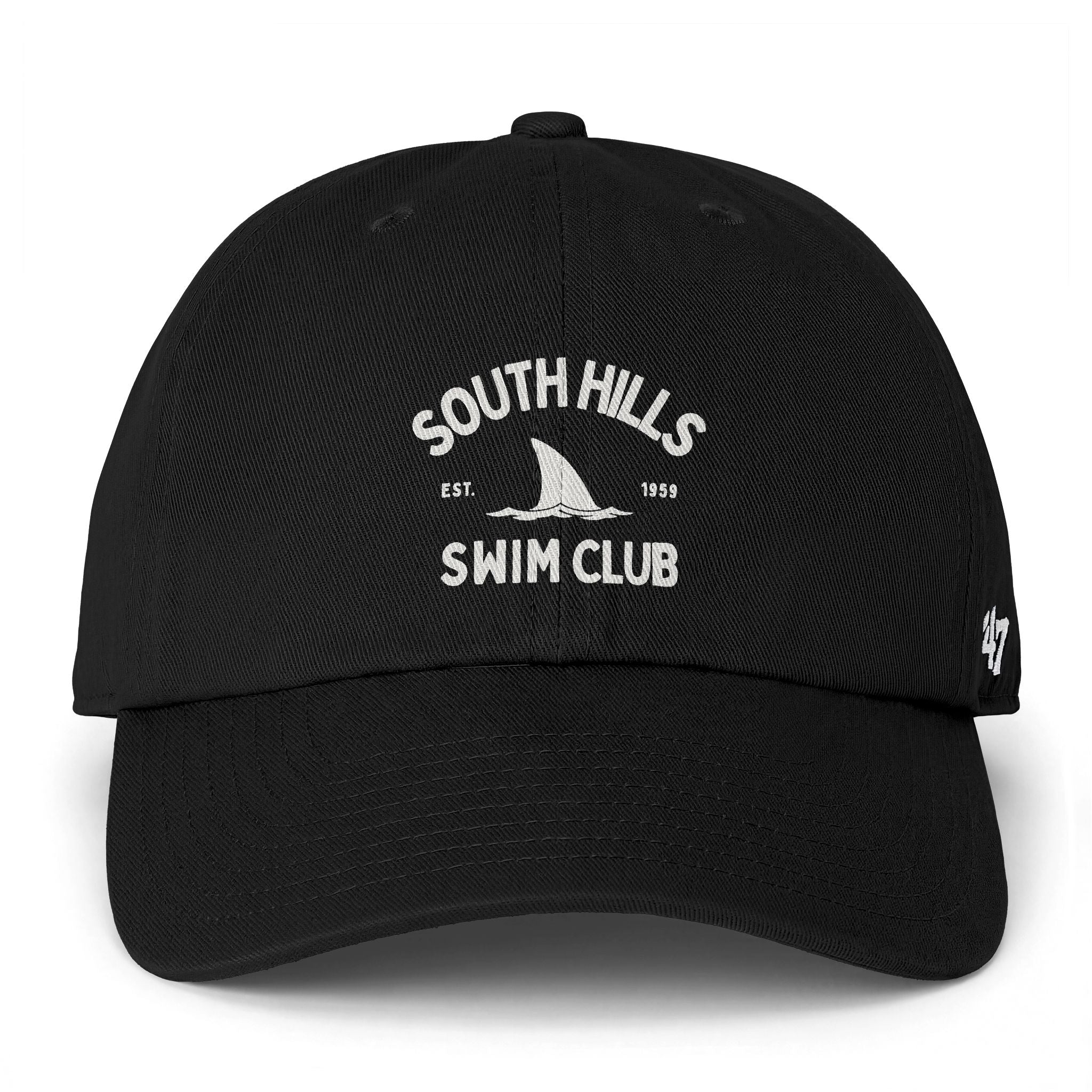 Adult Unisex South Hills Swim Club Home of the Sharks Graphic 47 Brand Clean Up Cap
