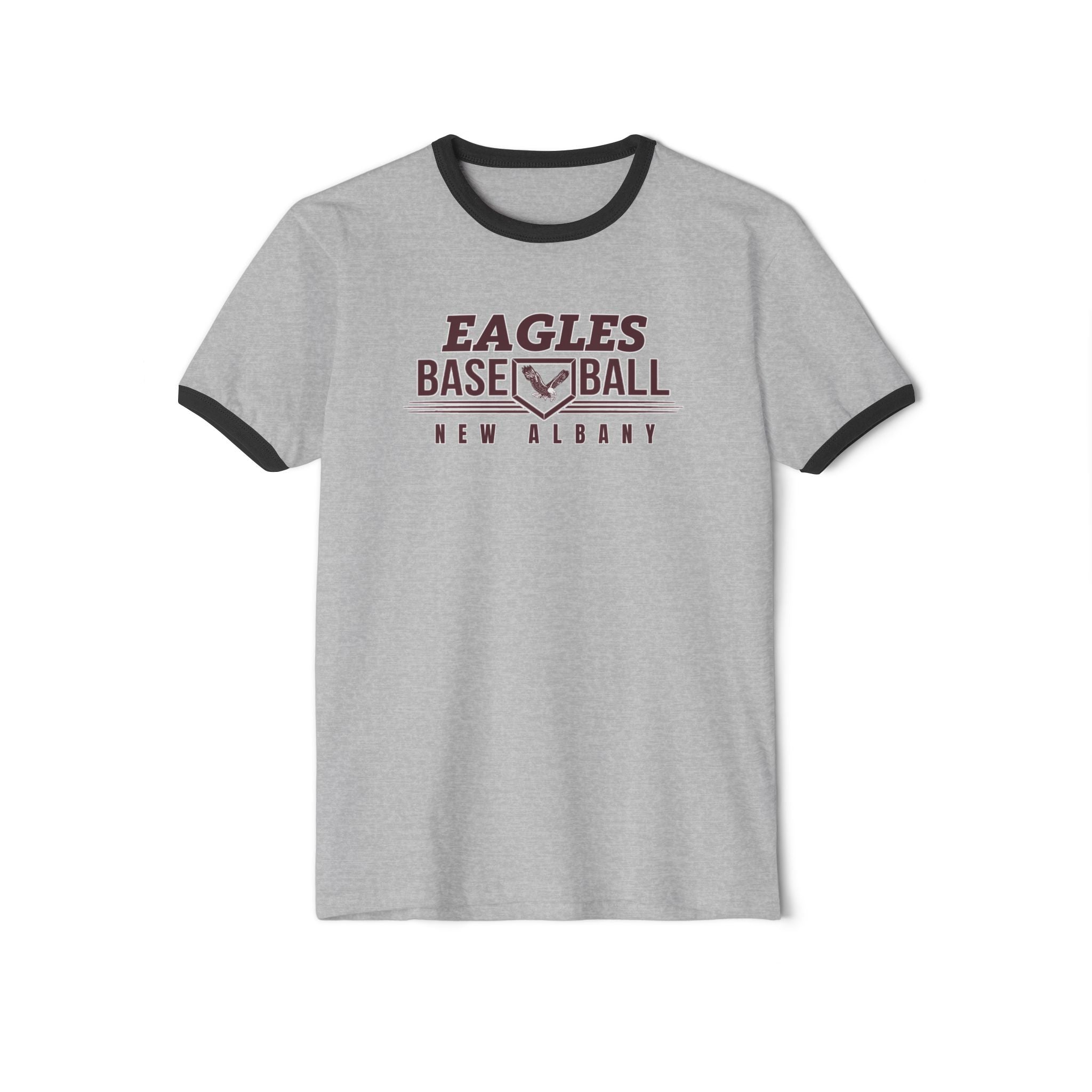 Adult Unisex New Albany Eagles Home Plate Pride Graphic Short Sleeve Ringer Tee