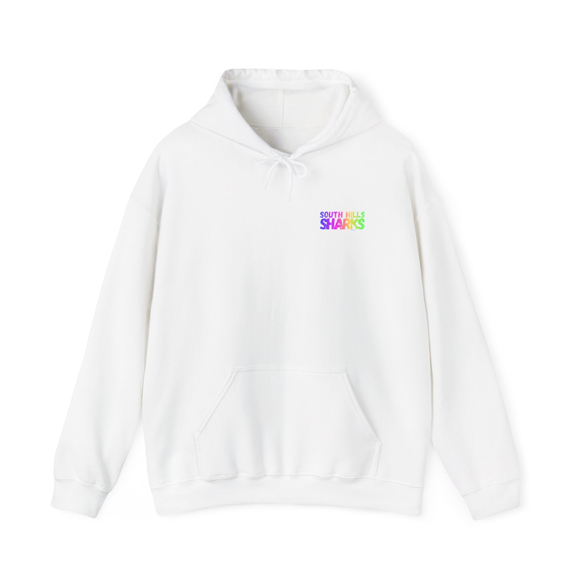 Adult Unisex South Hills Swim Team Neon Rainbow Graphic Hoodie