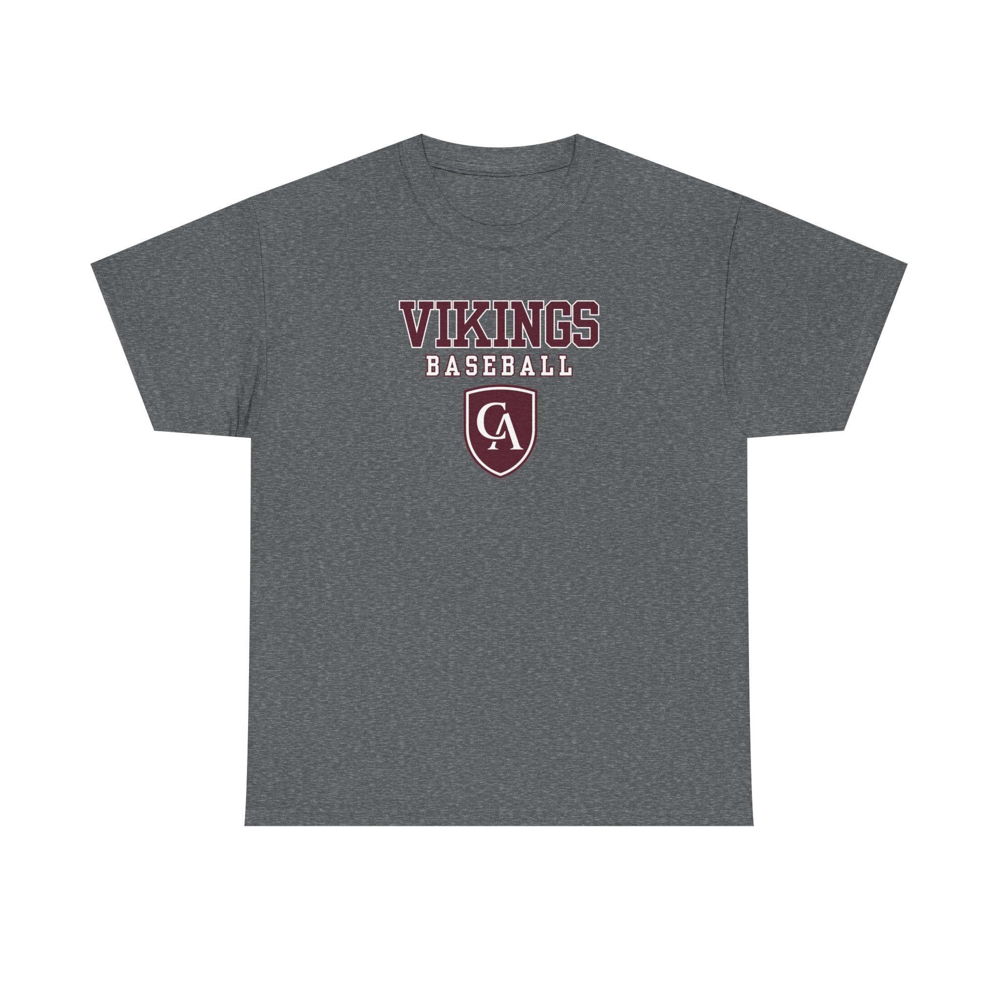 Adult Unisex Columbus Academy Vikings Baseball Graphic Short Sleeve Gildan Heavy Tee