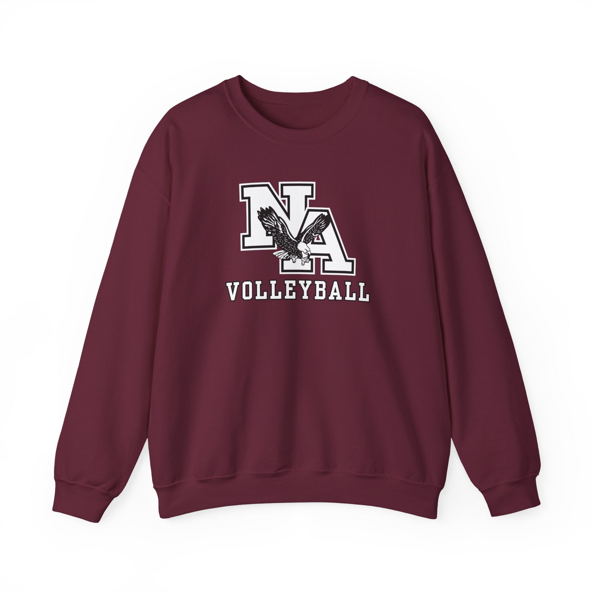 Adult Unisex New Albany Volleyball Classic White and Black Logo Graphic Sweatshirt