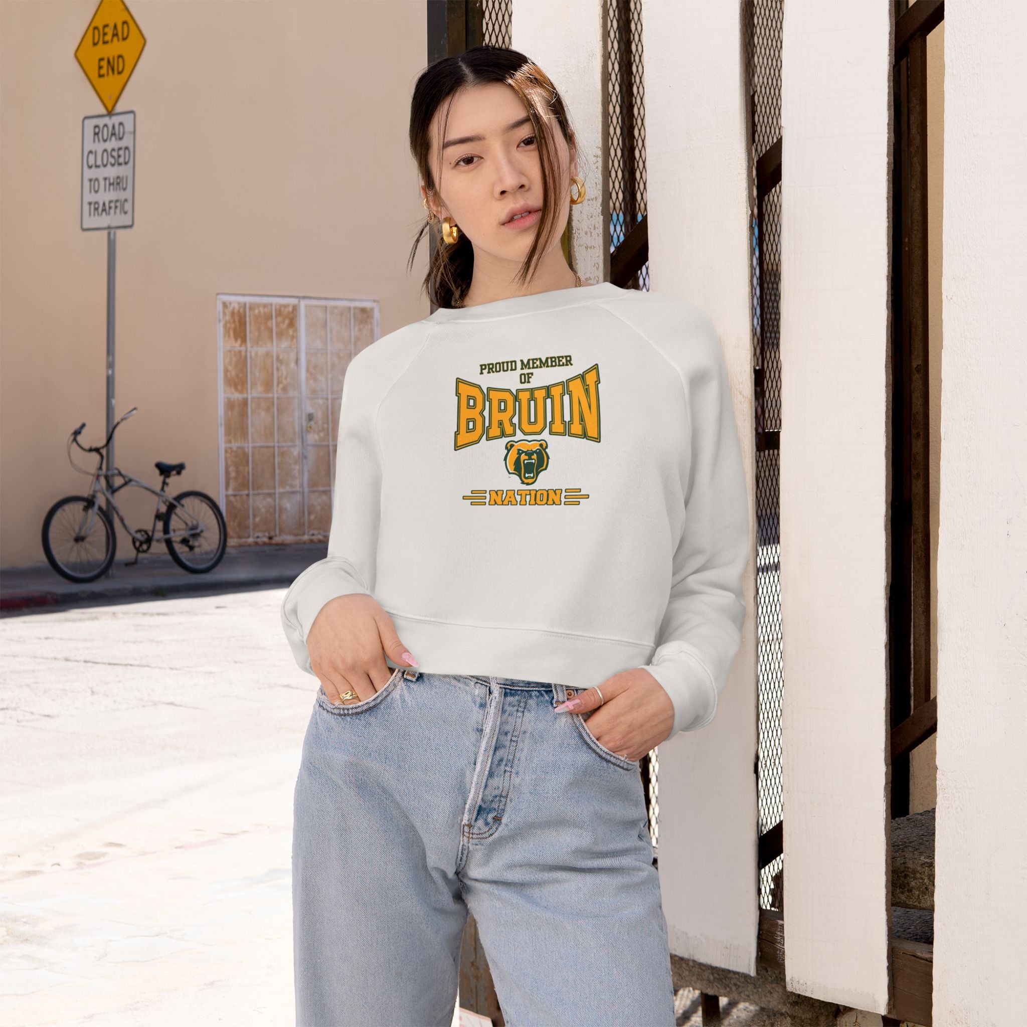 Women's Bruin Nation Graphic Cropped Fleece Sweatshirt