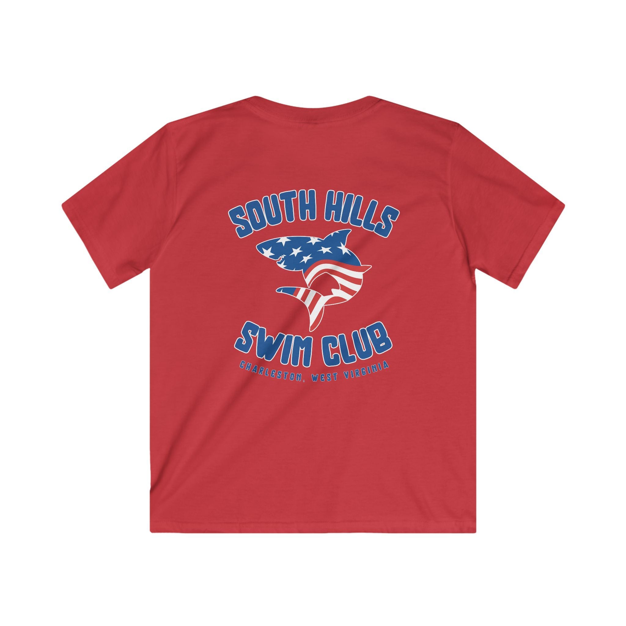 Youth South Hills Swim Club Patriotic Graphic Short Sleeve Gildan Softstyle Tee
