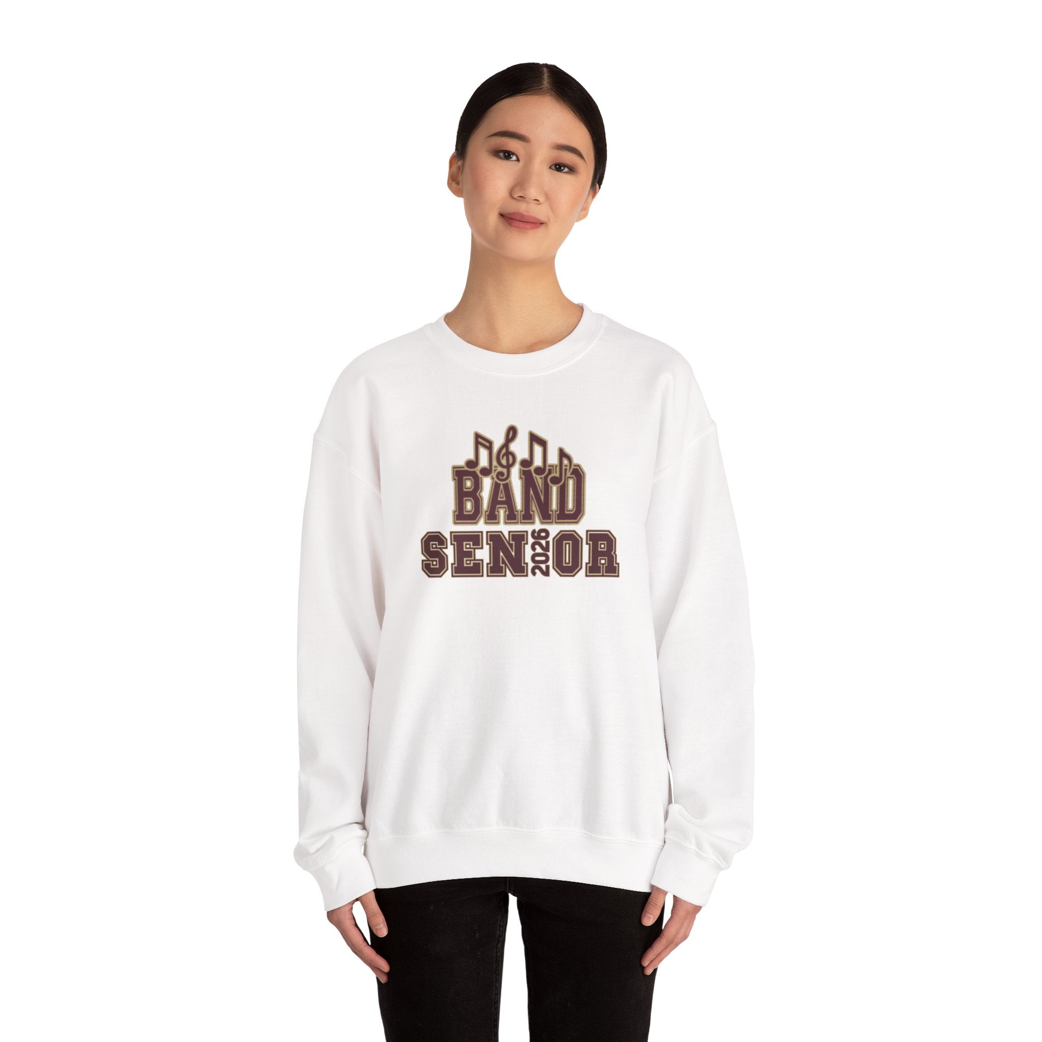 Adult Unisex Band Senior Musical Note Graphic Sweatshirt