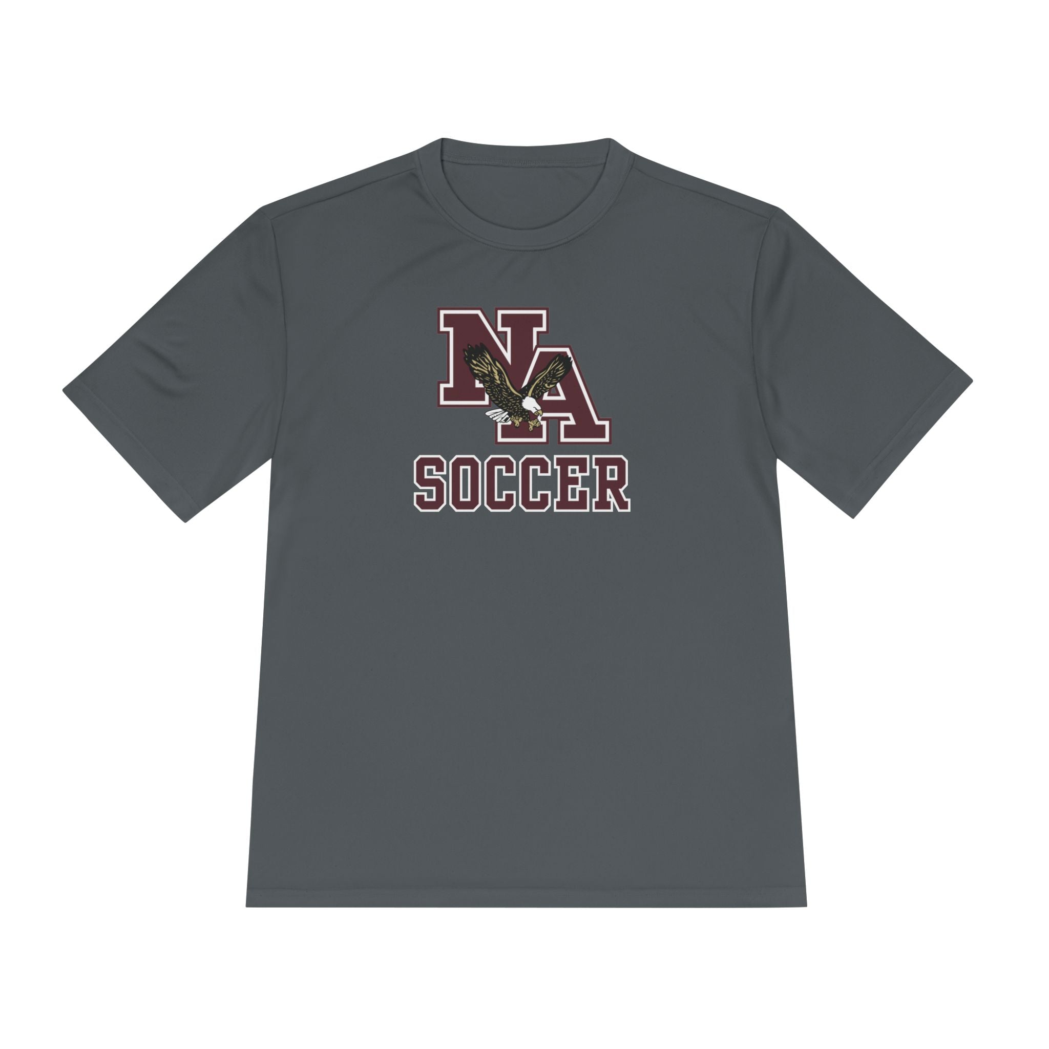 Adult Unisex New Albany Classic Maroon Soccer Logo Graphic Sport-Tek Competitor Performance Tee