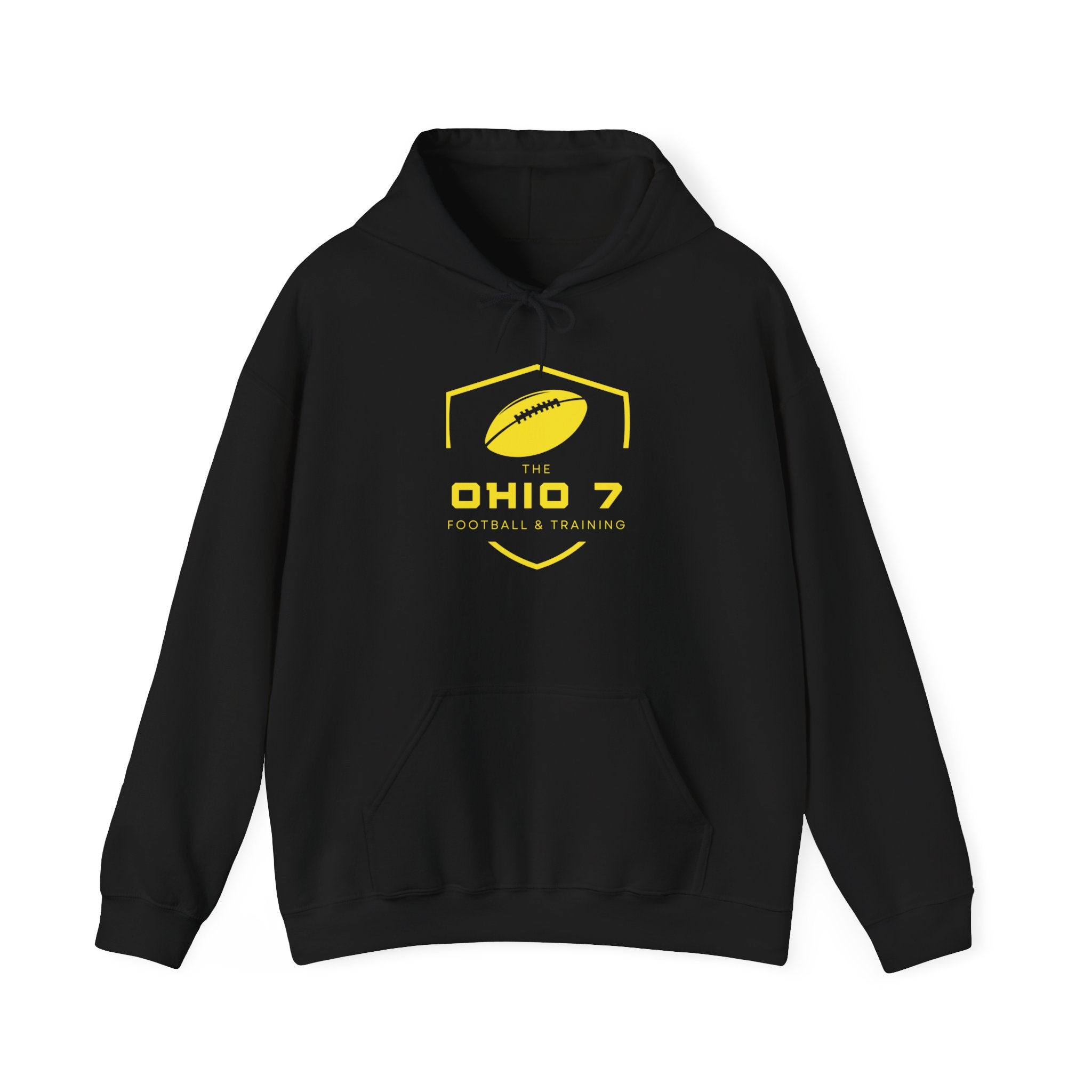 Adult Unisex The Ohio 7 Yellow Logo Gildan Heavy Blend Hoodie