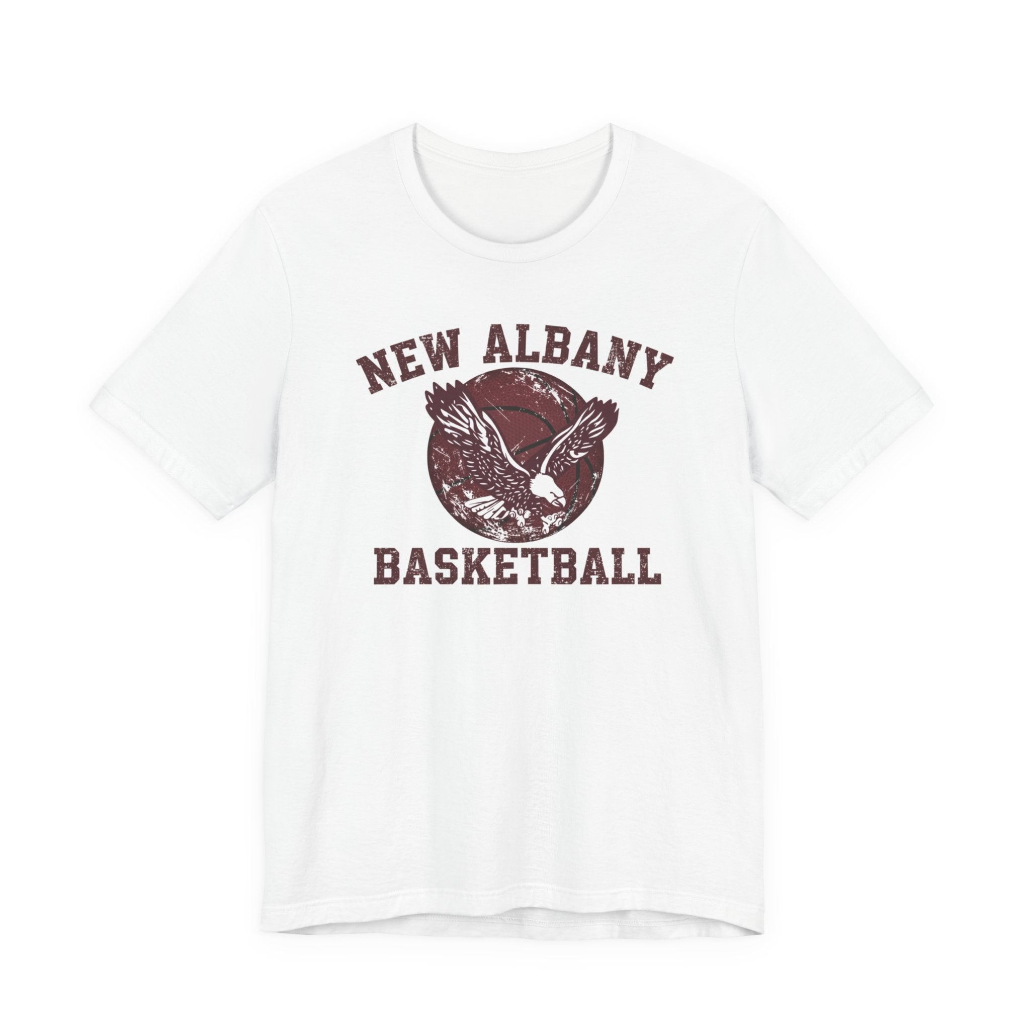 Adult Unisex New Albany Eagles Basketball Vintage Victory Graphic Short Sleeve Soft Tee