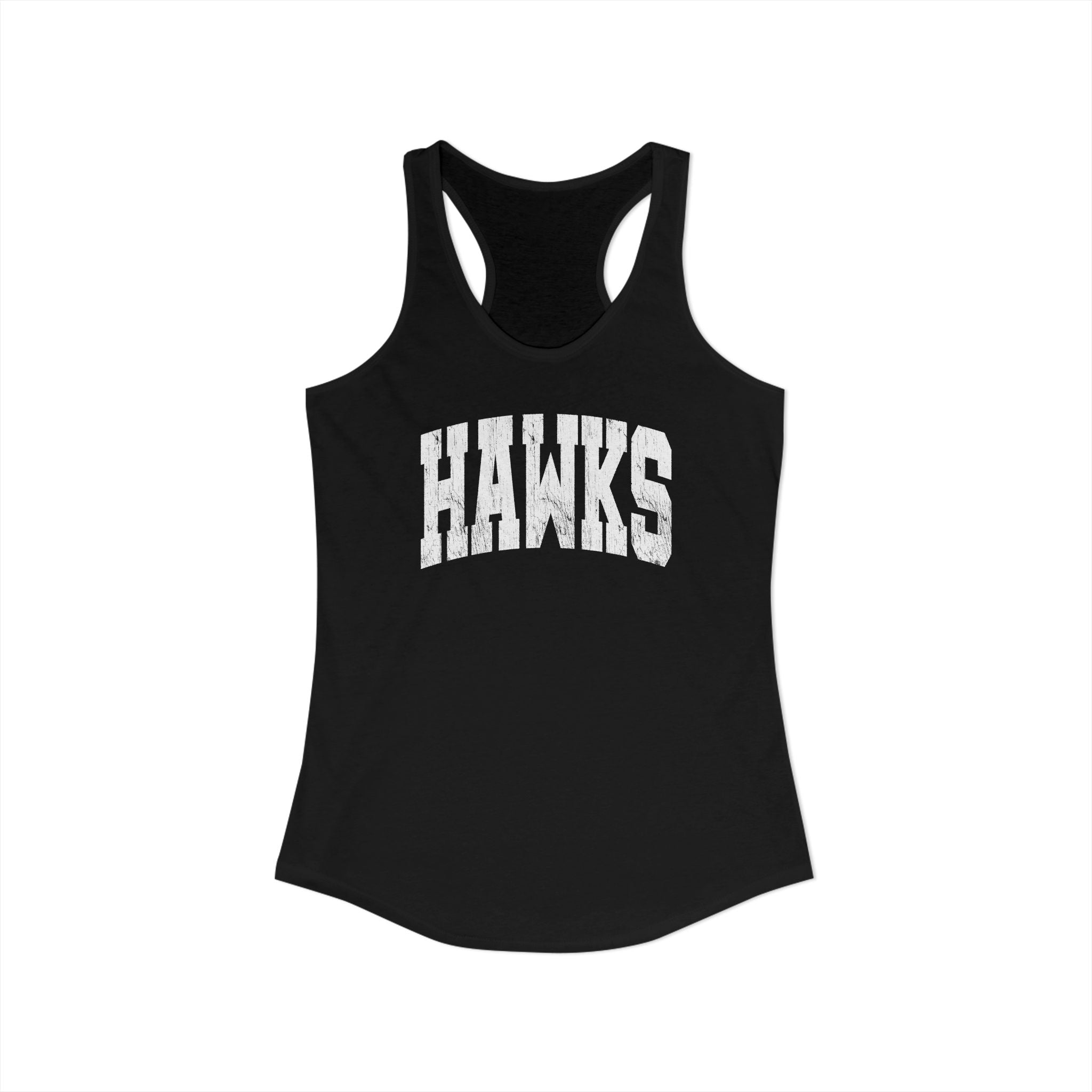 Women's Westerville Central Distressed Oversized Hawks Graphic Next Level Racerback Tank