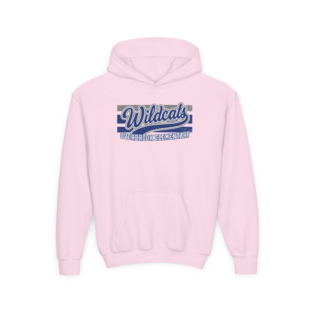 Youth Overbrook Elementary Wildcats Vintage Distressed Spirit Graphic Hoodie