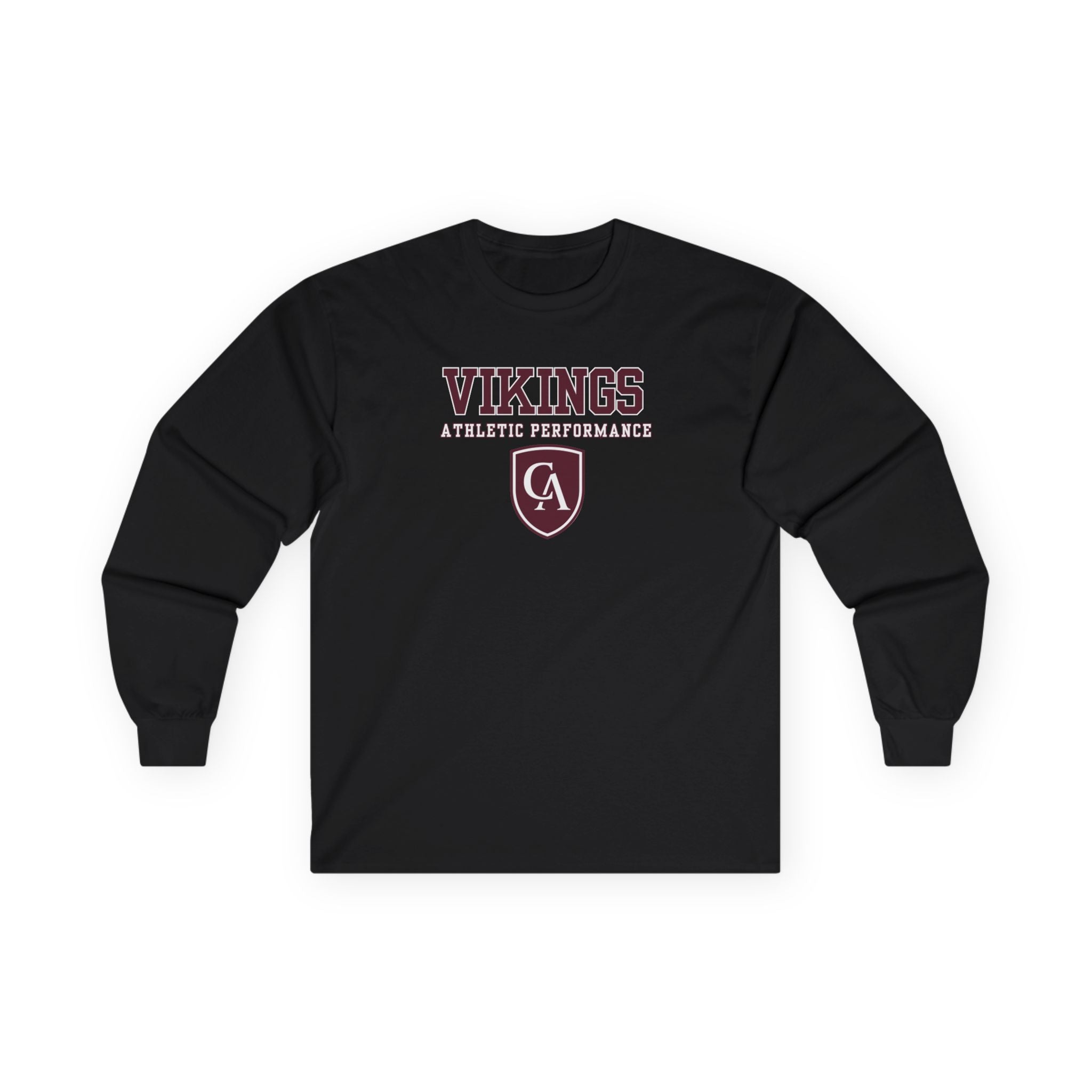 Adult Unisex Columbus Academy Vikings Athletic Performance Graphic Gildan Long Sleeve Tee