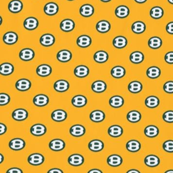 Adult Unisex Gold Pajama Pants with Allover Brooke Logo Print