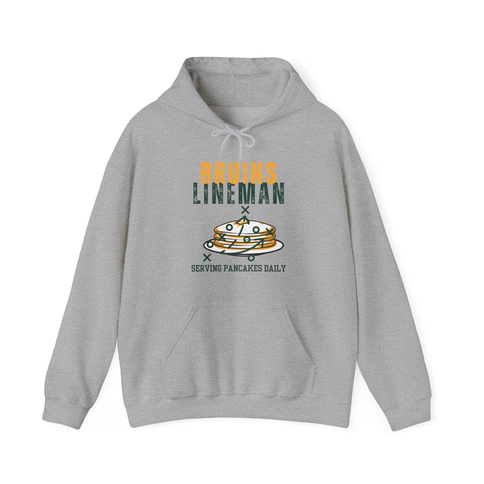 Adult Unisex Bruins Lineman Pancake Graphic Hoodie