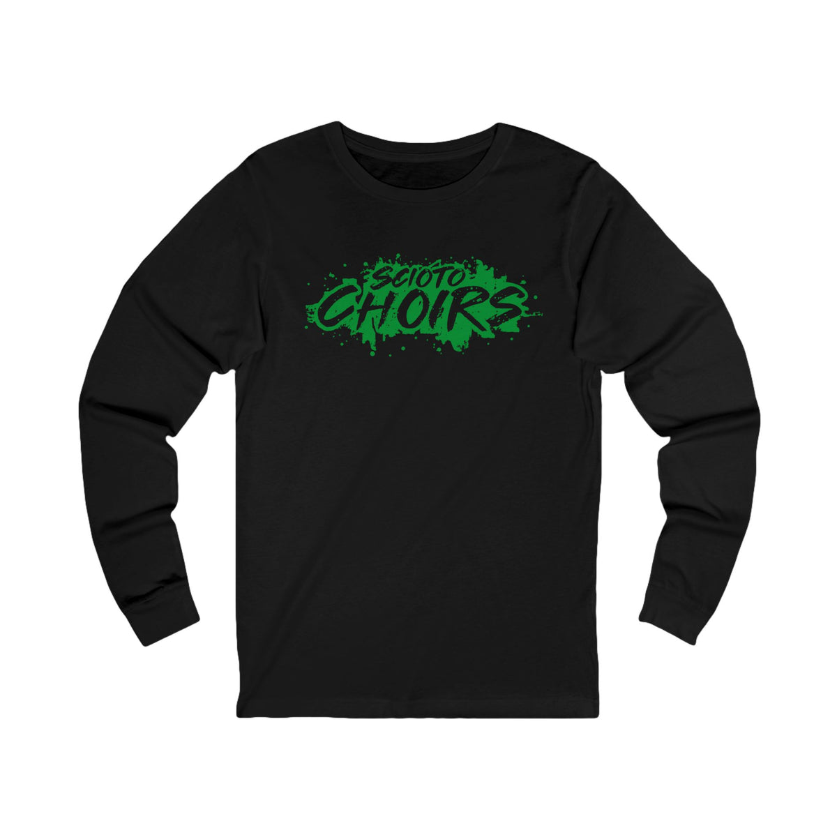 Adult Unisex Dublin Scioto Choirs Paint Splatter Graphic Long Sleeve Bella + Canvas Soft Tee