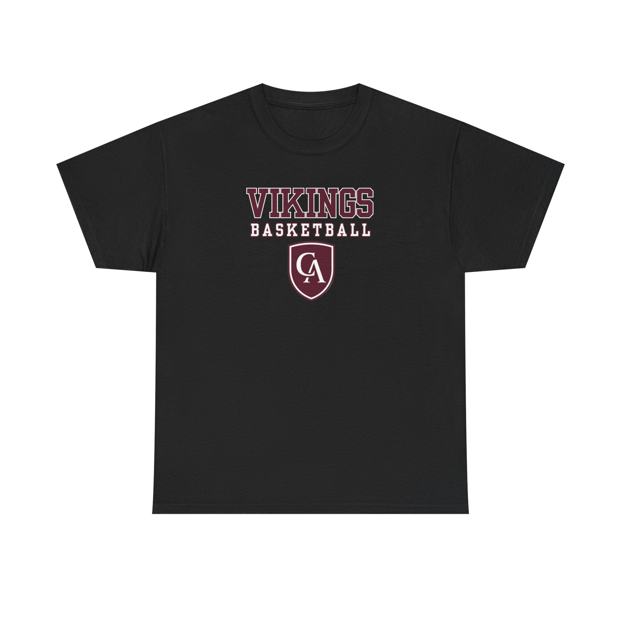Adult Unisex Columbus Academy Vikings Basketball Graphic Short Sleeve Gildan Heavy Tee