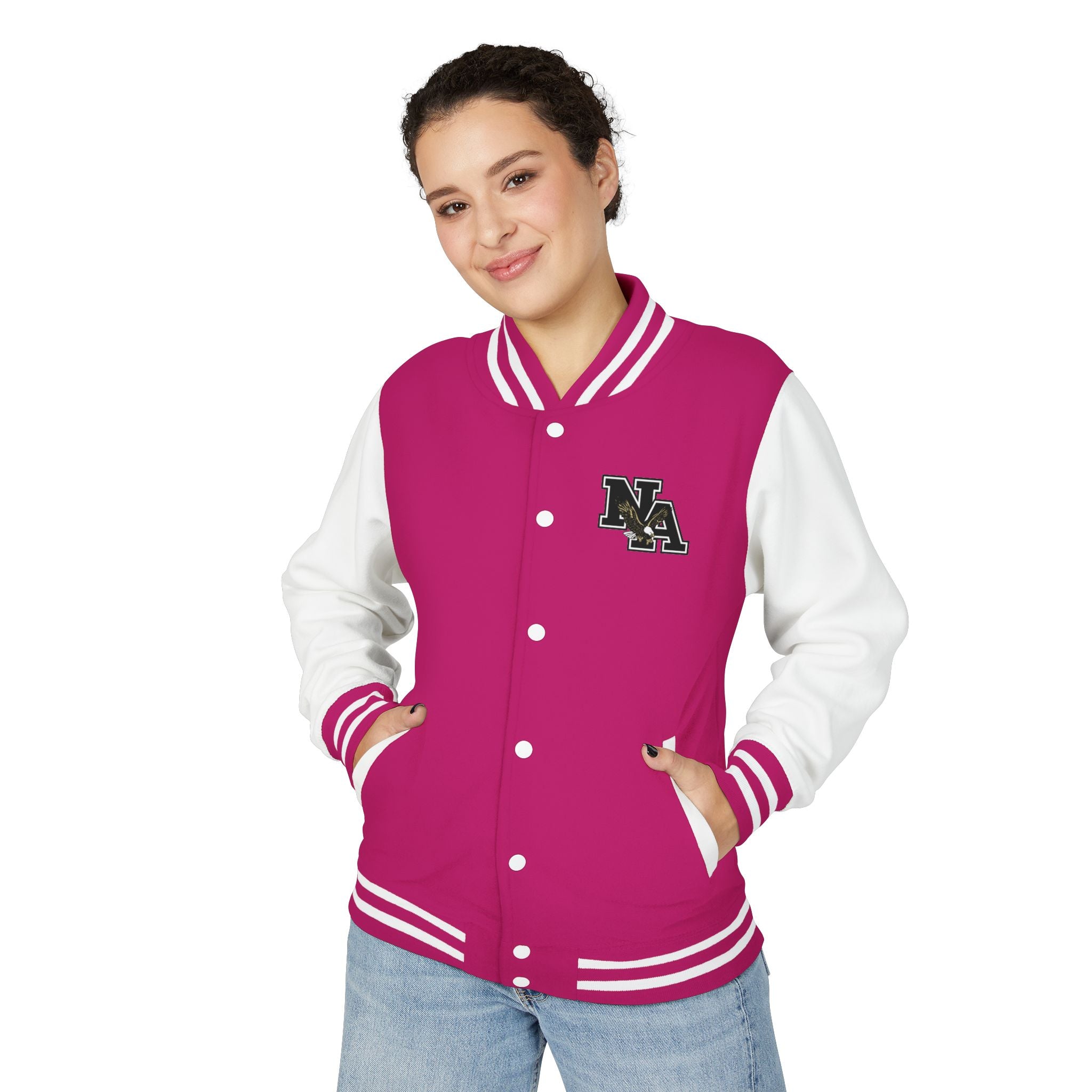 Adult Unisex Heavyweight Varsity Jacket - PINK OCTOBER