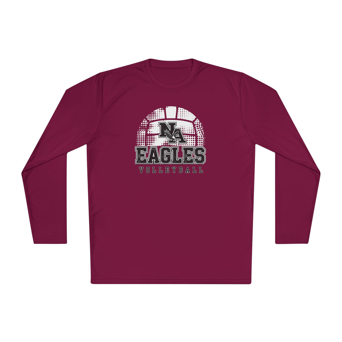 Adult Unisex New Albany Eagles Spike it Graphic Sport-Tek Competitor Performance Long Sleeve Tee