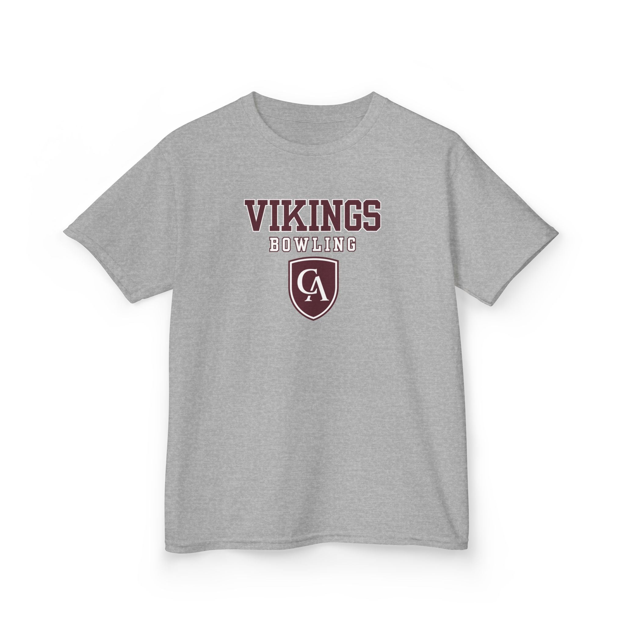 Youth Columbus Academy Vikings Bowling Graphic Short Sleeve Gildan Heavy Tee