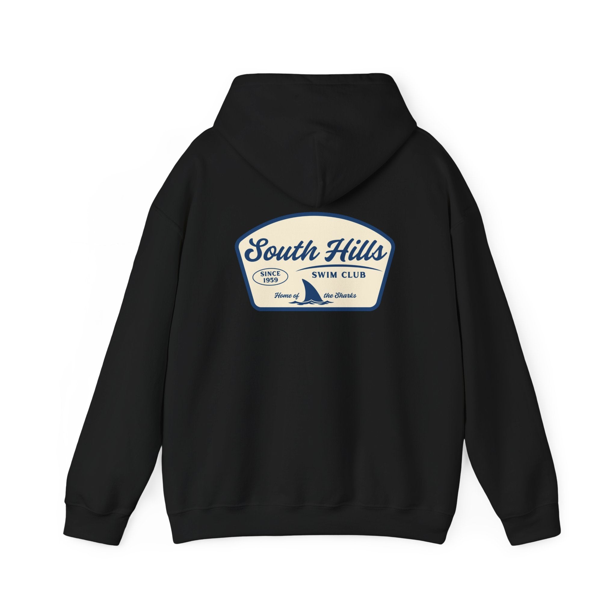 Adult Unisex South Hills Swim Club Home of the Sharks Graphic Hoodie