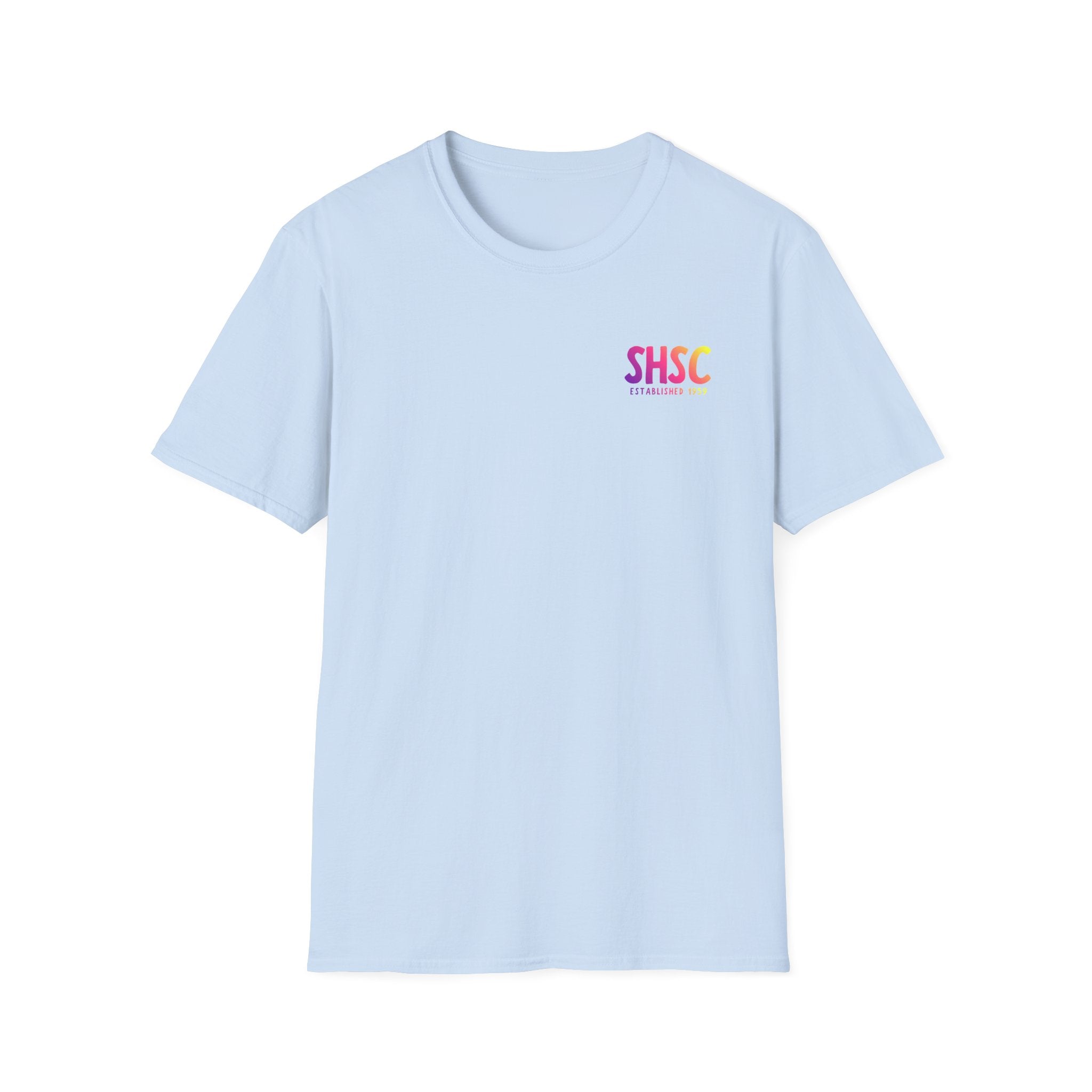 Adult Unisex South Hills Swim Club SHSC Ombre Graphic Short Sleeve Gildan Softstyle Tee