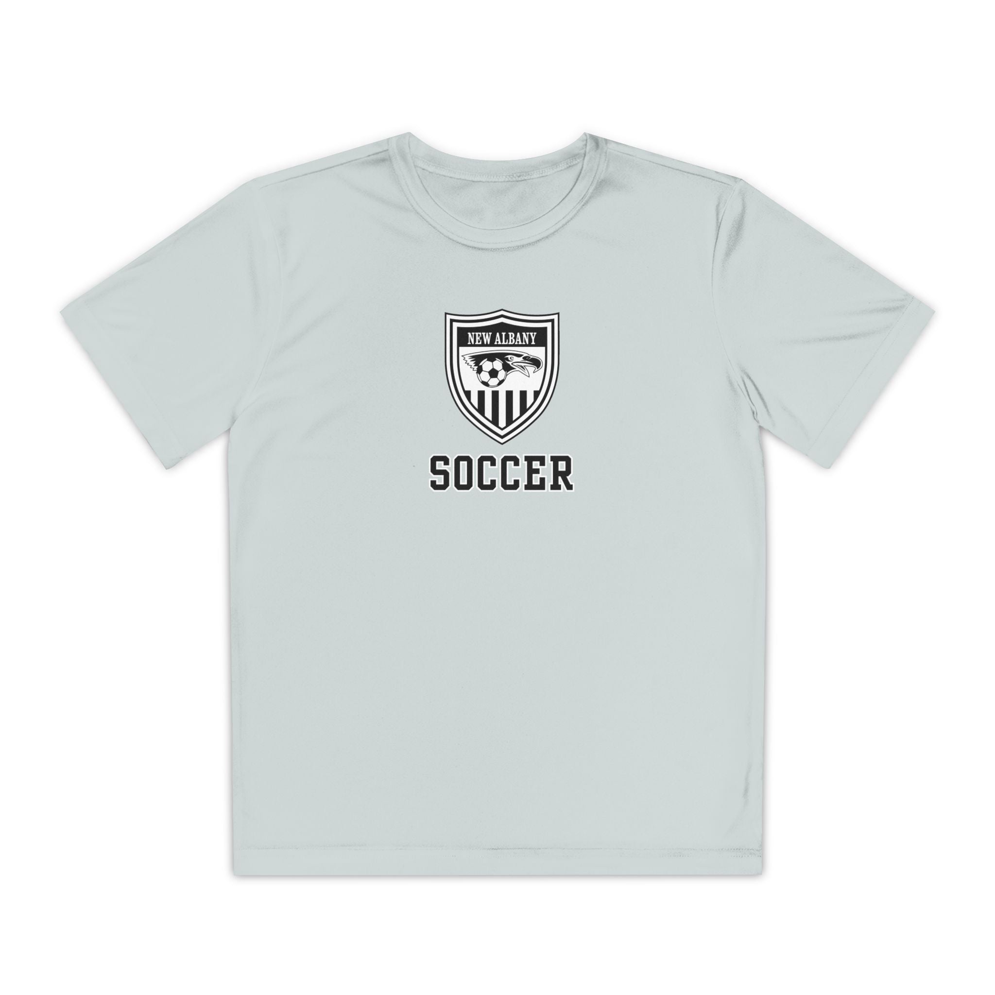 Youth New Albany Youth Soccer League Crest Graphic Sport-Tek Competitor Performance Tee