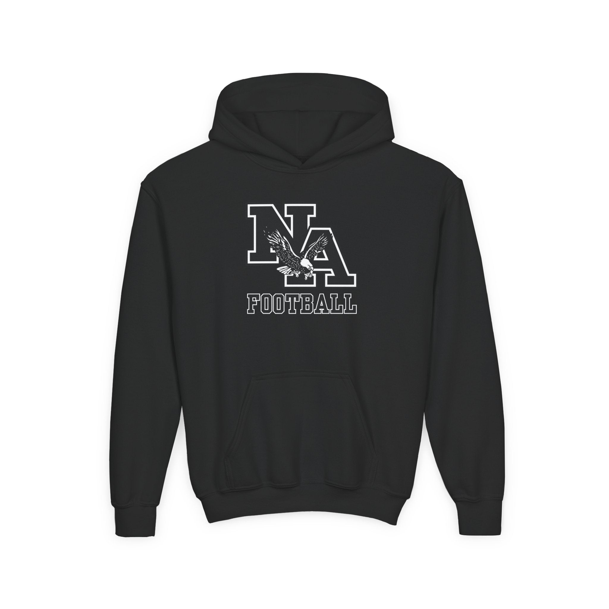 Youth Classic Logo Black Football Graphic Hoodie