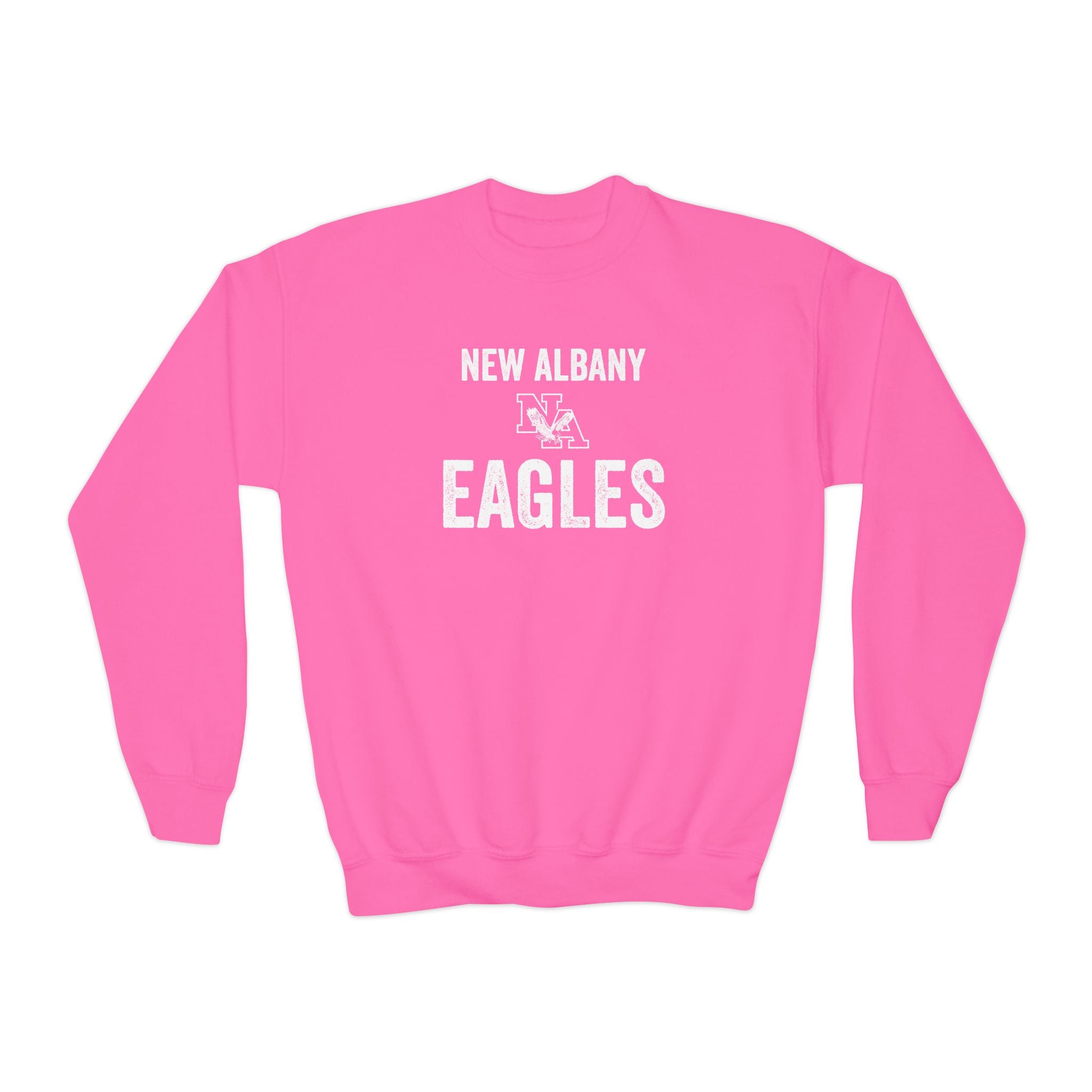 Youth New Albany Vintage Distressed New Albany Eagles Graphic Sweatshirt