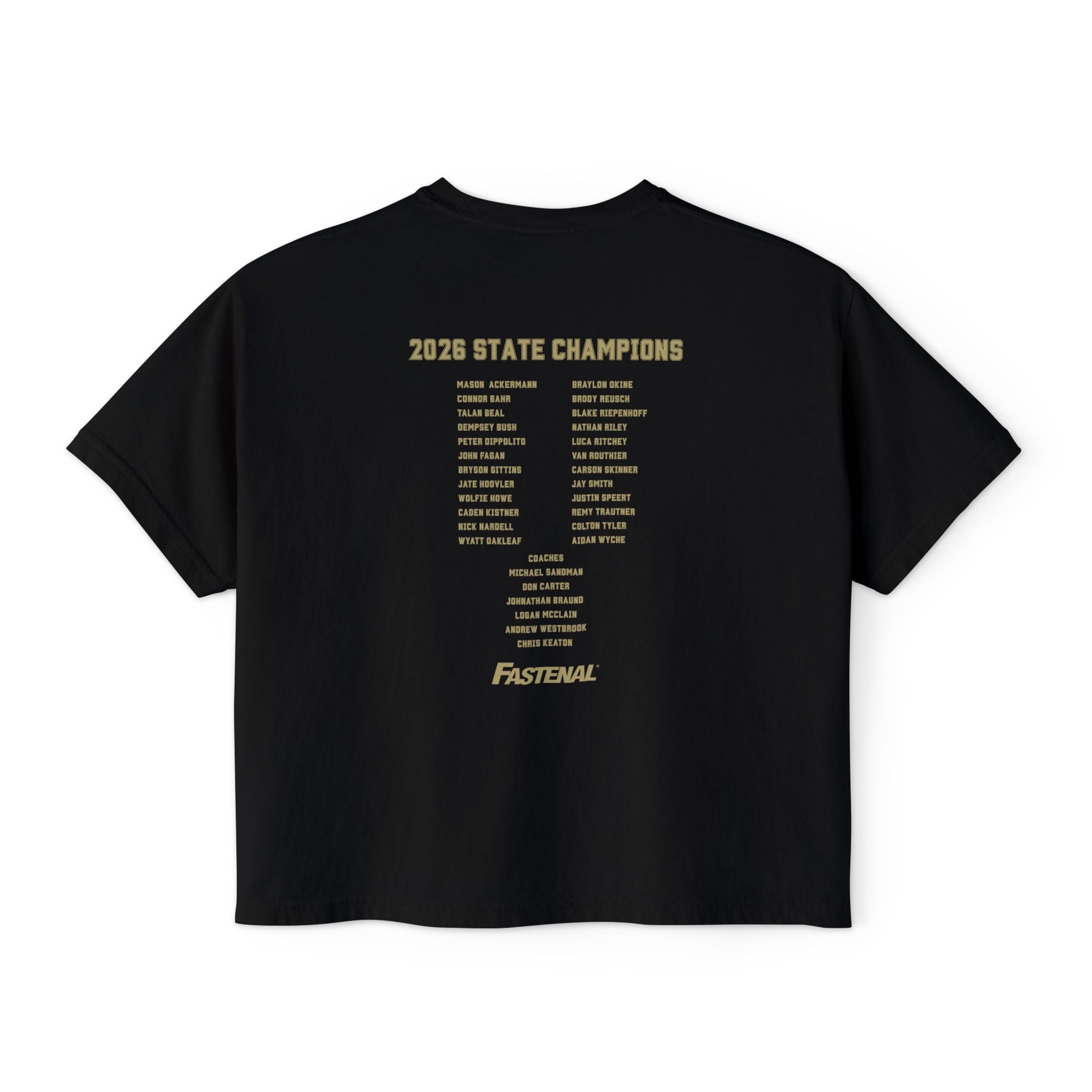 Women's NAHS Baseball Official 2026 STATE CHAMPION Boxy Crop Short Sleeve Tee