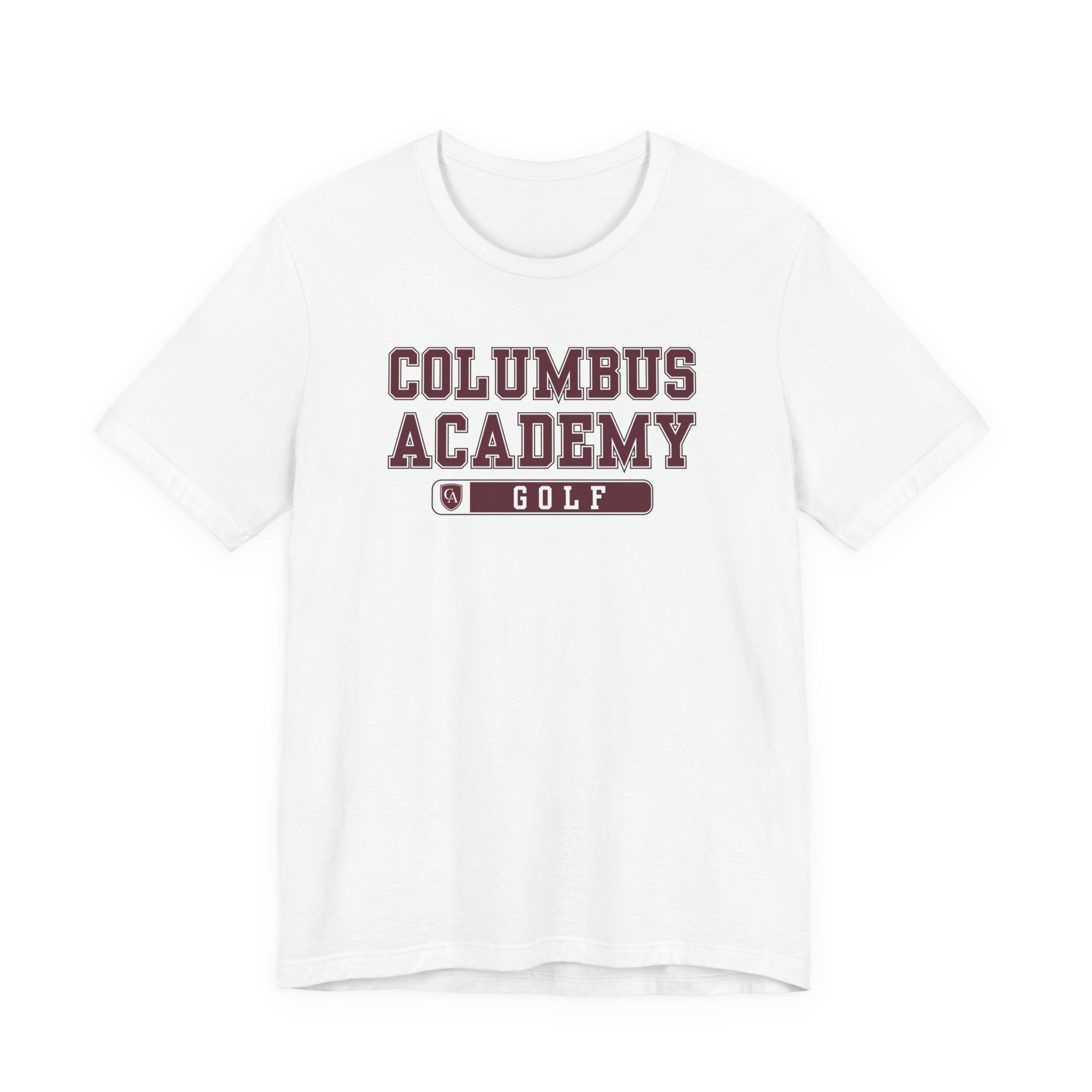 Adult Unisex Columbus Academy Golf Graphic Short Sleeve Bella + Canvas Soft Tee