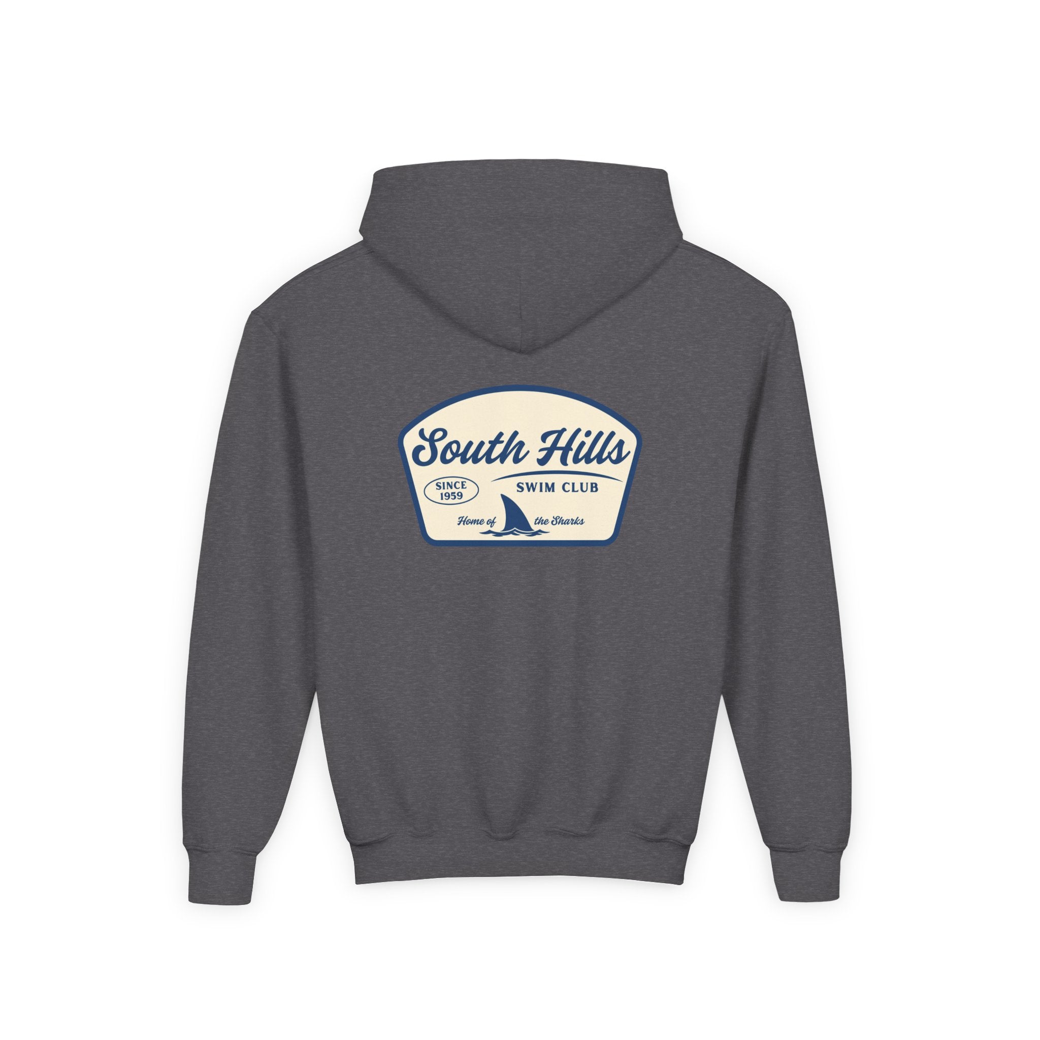 Youth South Hills Swim Club Home of the Sharks Graphic Hoodie