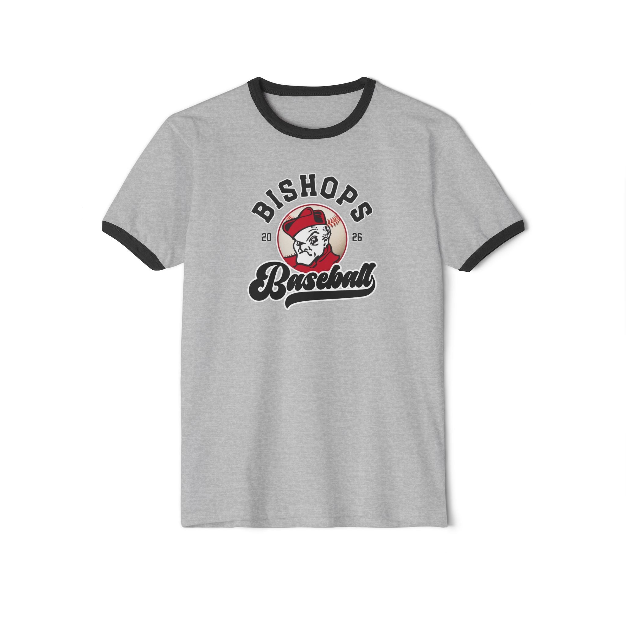 Adult Unisex Battling Bishops 2026 Script Baseball Graphic Short Sleeve Ringer Tee