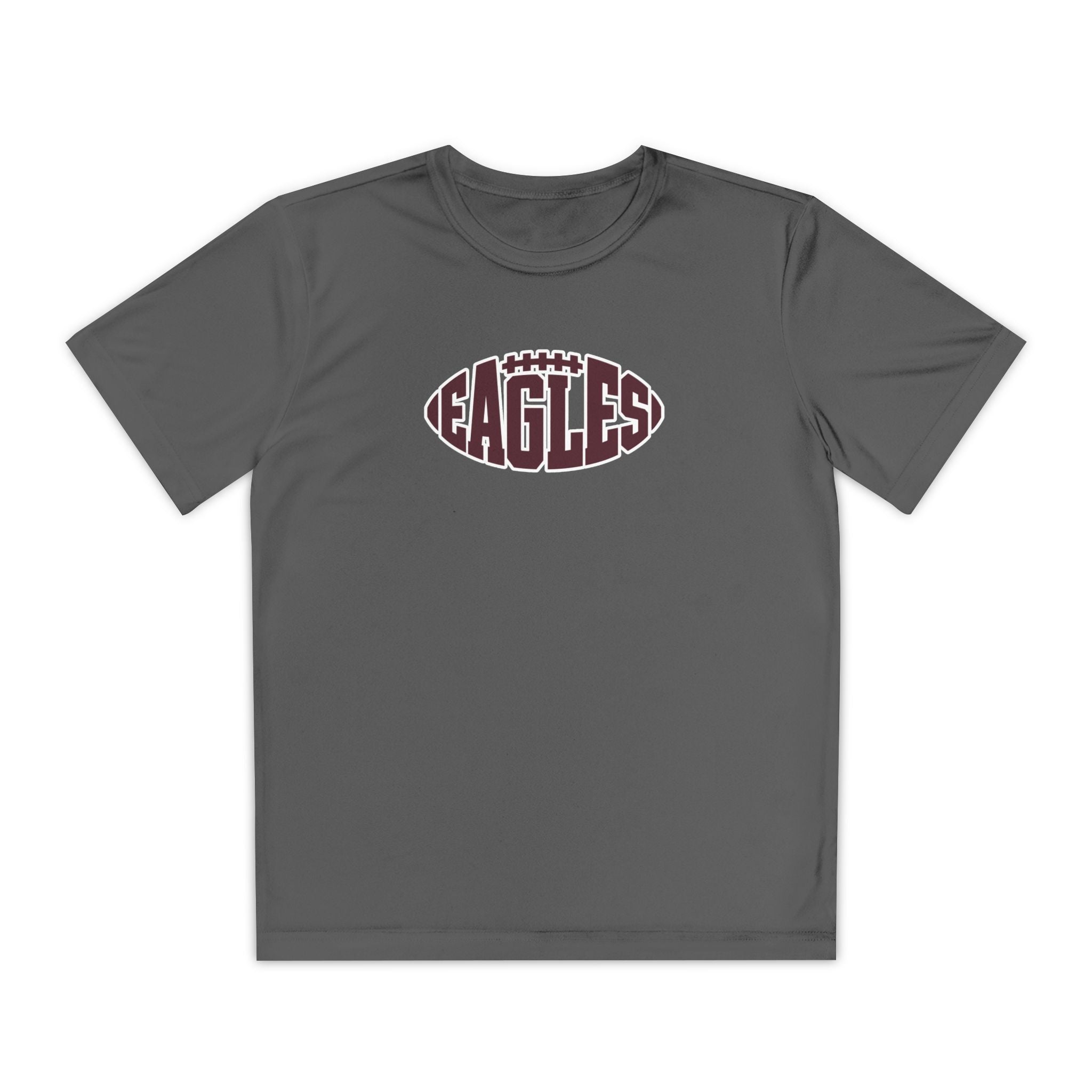 Youth New Albany Football Eagle Ball Graphic Sport-Tek Competitor Performance Tee