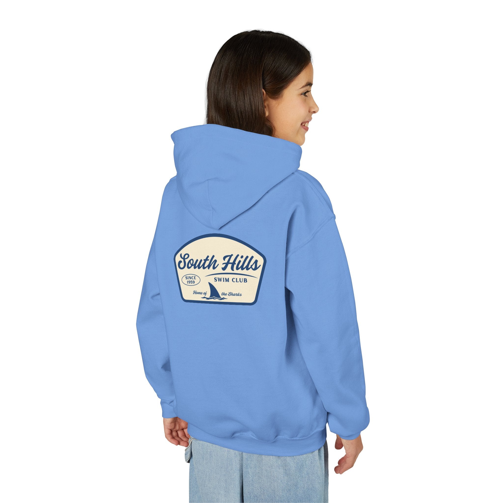 Youth South Hills Swim Club Home of the Sharks Graphic Hoodie