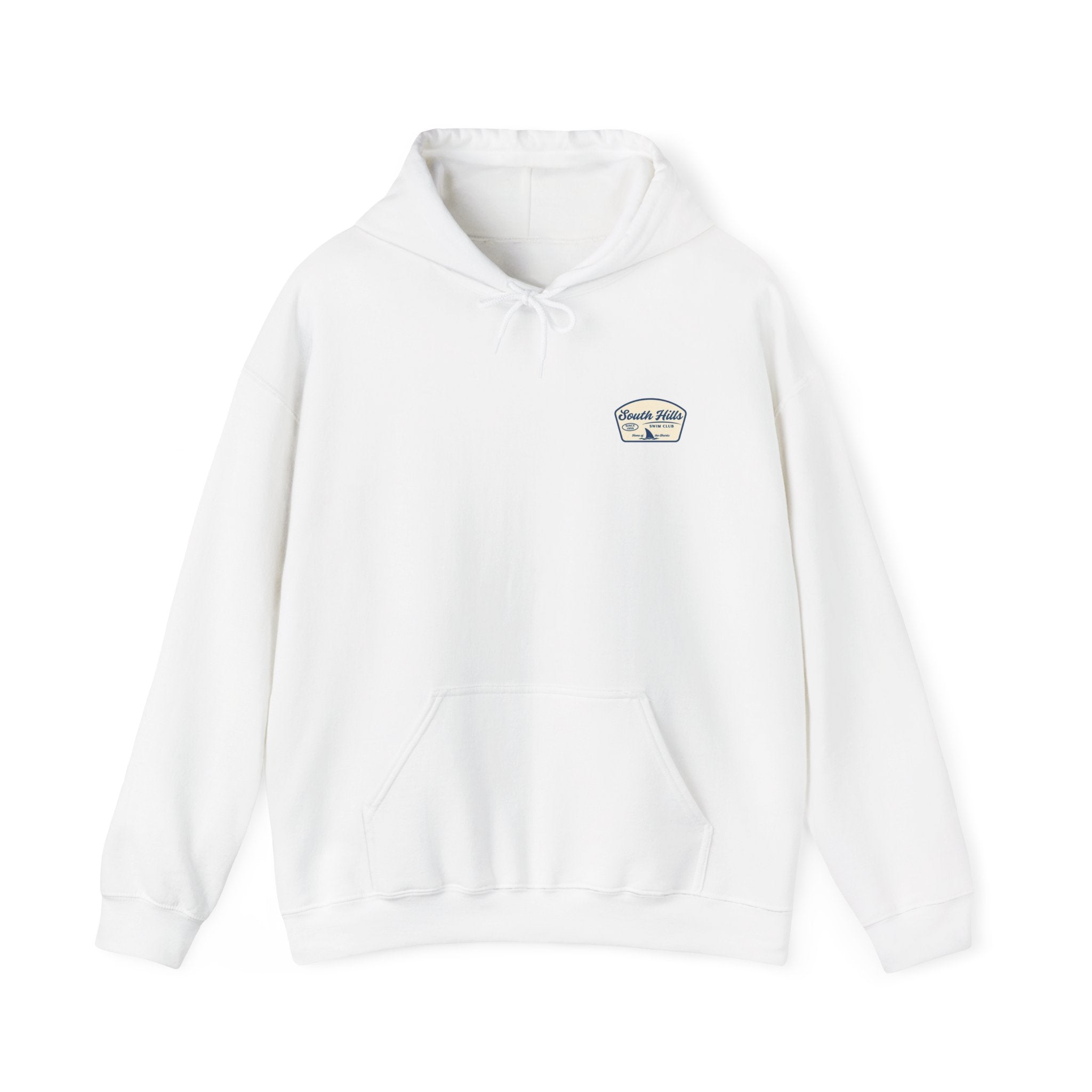 Adult Unisex South Hills Swim Club Home of the Sharks Graphic Hoodie