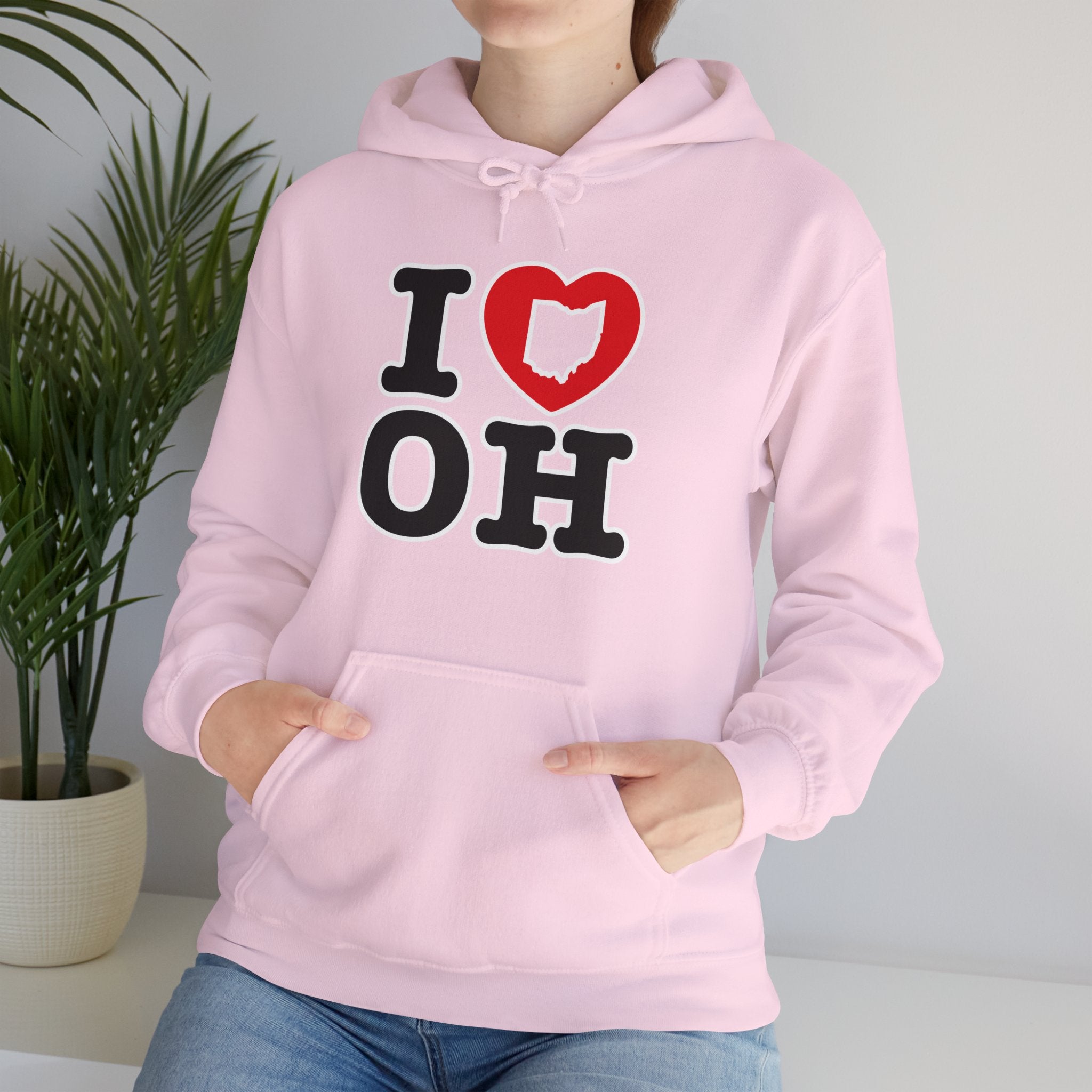 Adult Unisex I Heart OH Graphic Hoodie