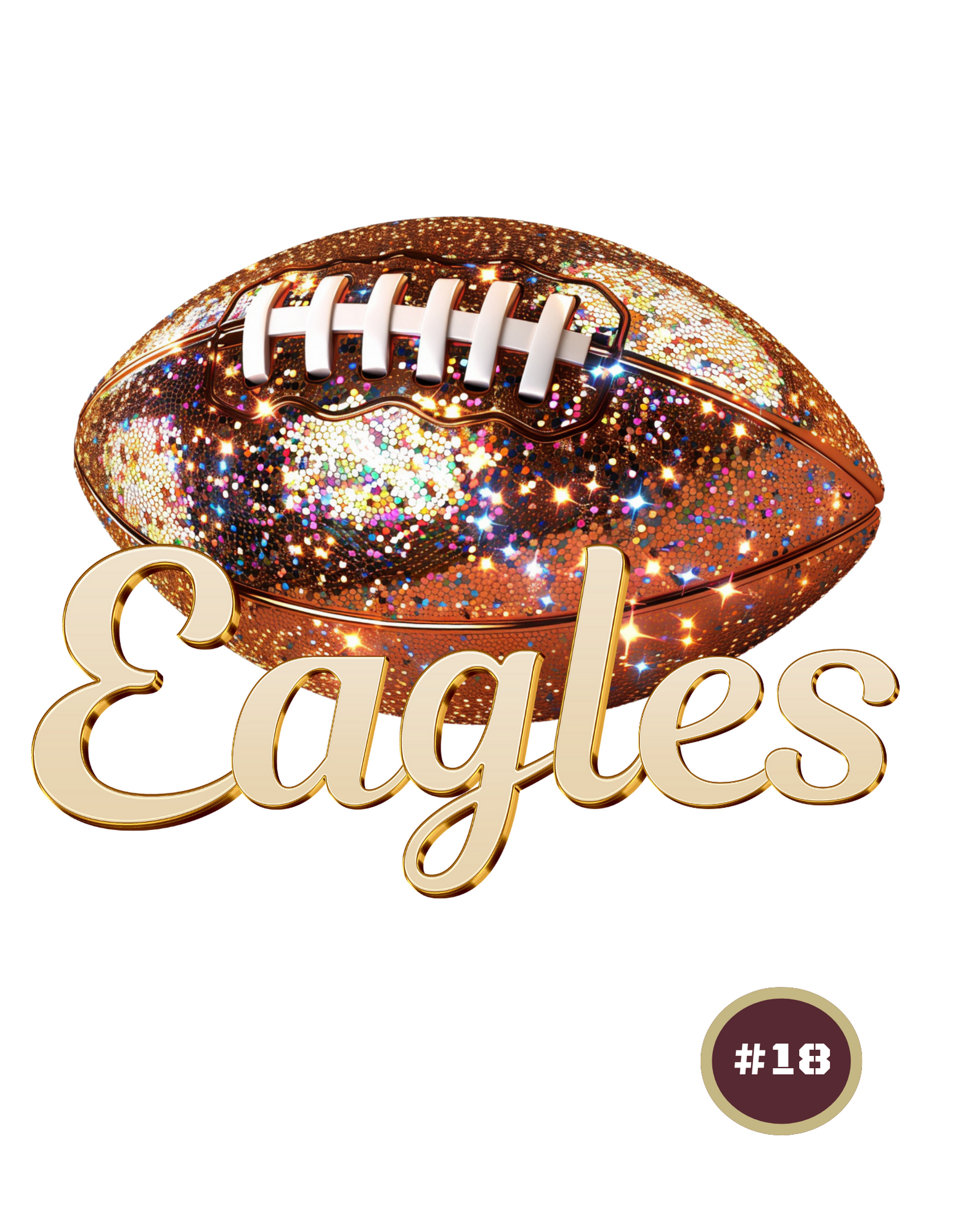 Women's Choose your Graphic Short Sleeve Boxy Crop Tee with Customized Back - New Albany Flag Football