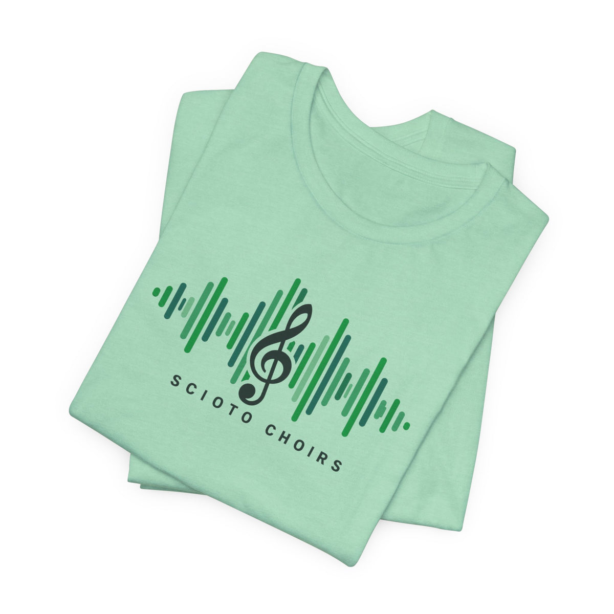 Adult Unisex Dublin Scioto Choirs Sound Wave Graphic Short Sleeve Soft Tee