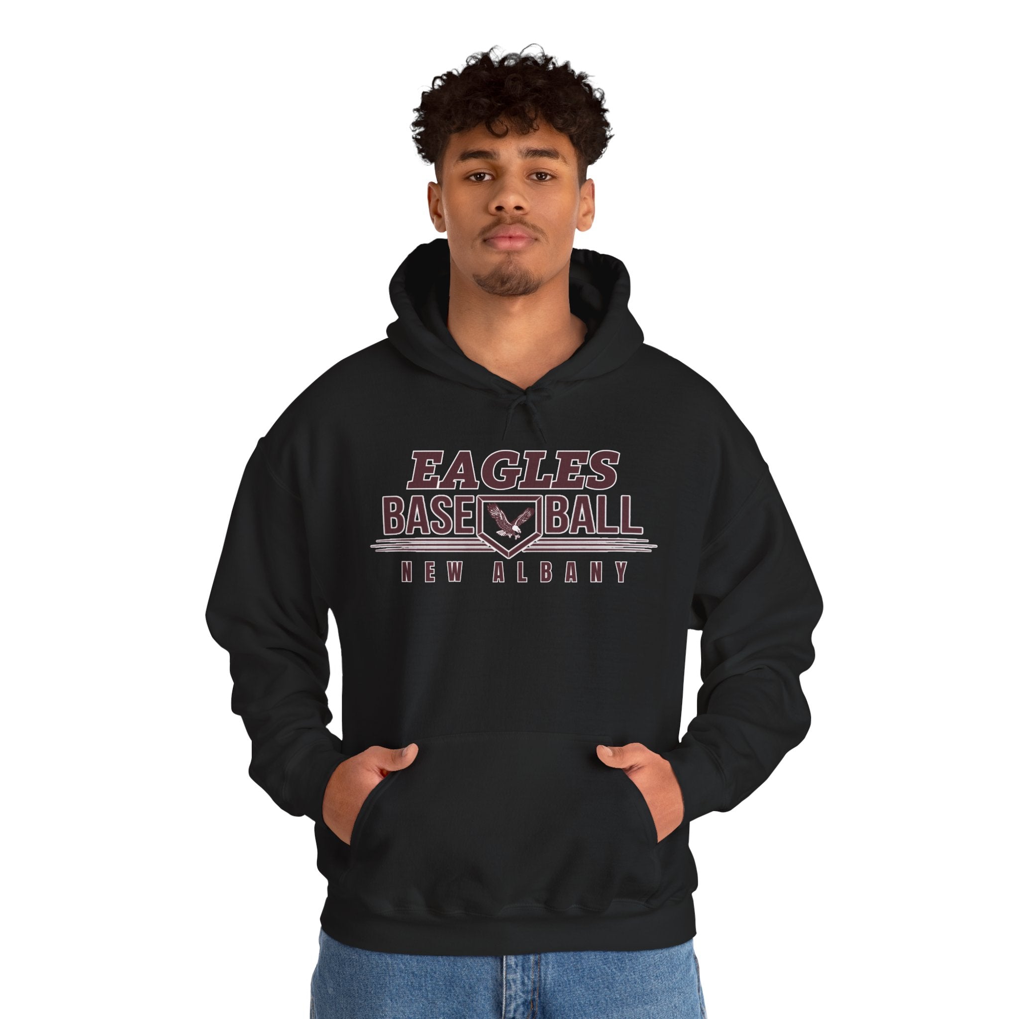 Adult Unisex New Albany Eagles Home Plate Pride Graphic Hoodie
