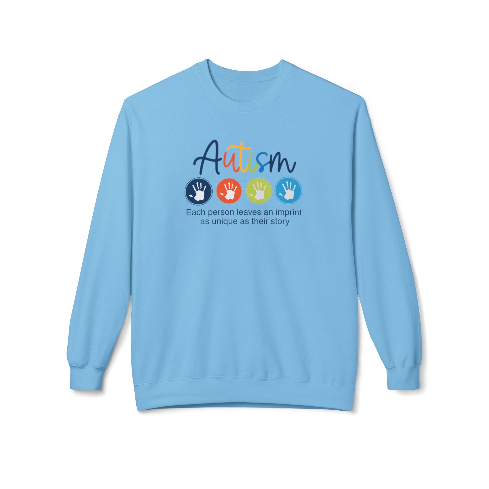 Adult Unisex Autism Imprint Graphic Soft Style Sweatshirt