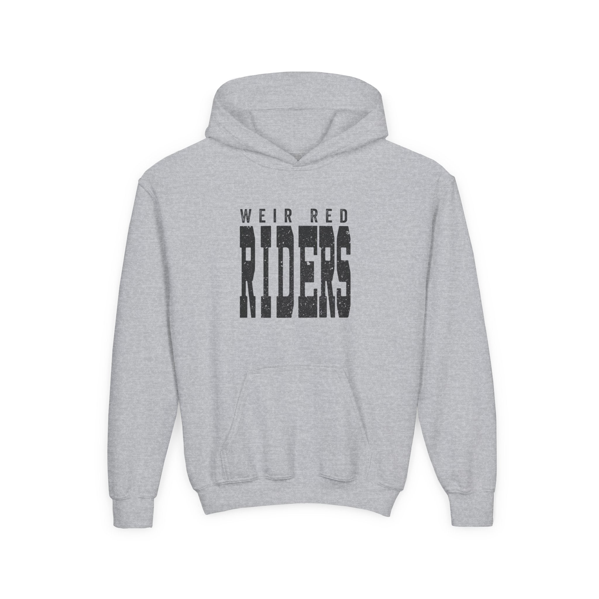 Youth Weir Red Riders Distressed Enlarged Graphic Hoodie