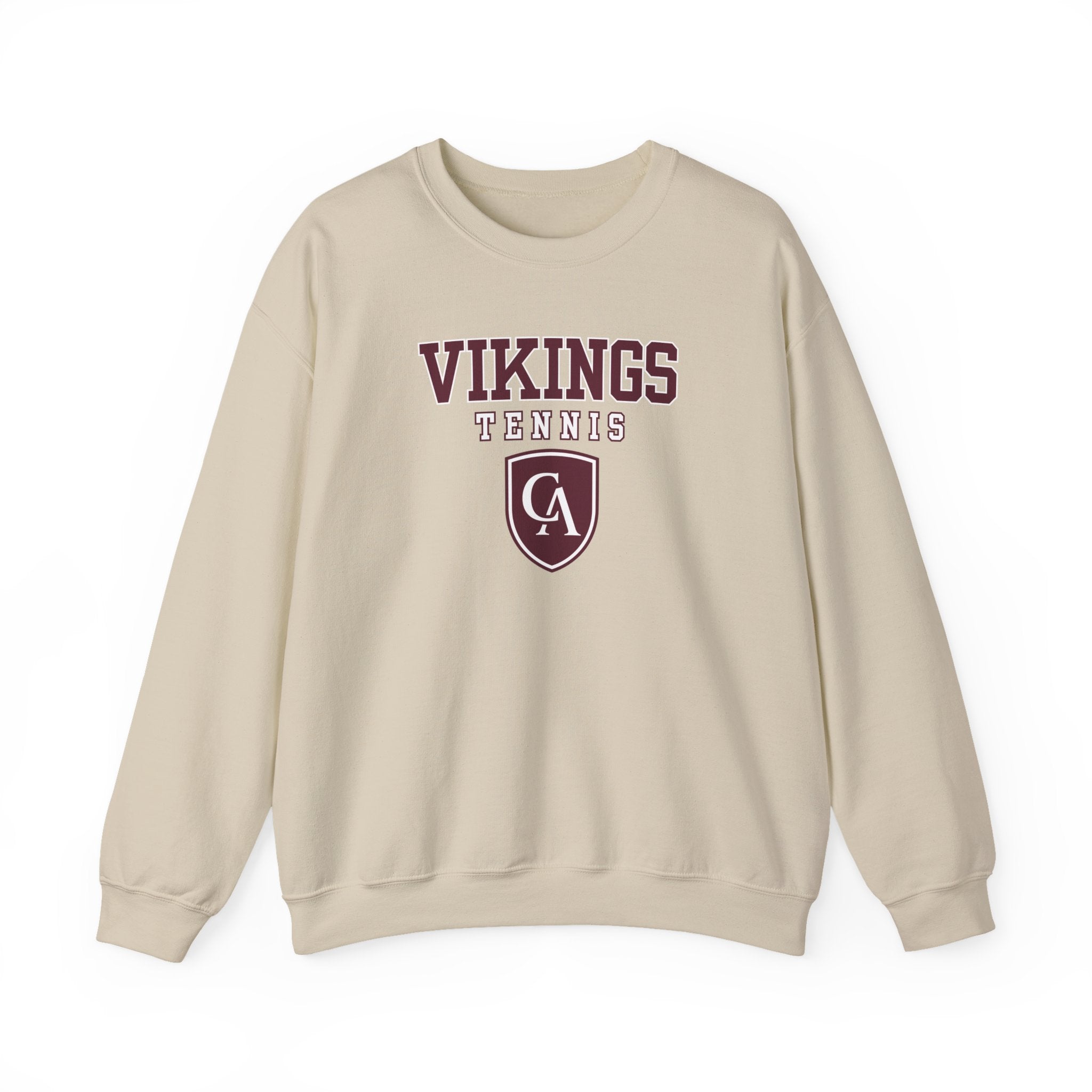 Adult Unisex Columbus Academy Vikings Tennis Graphic Gildan Heavy Blend Sweatshirt